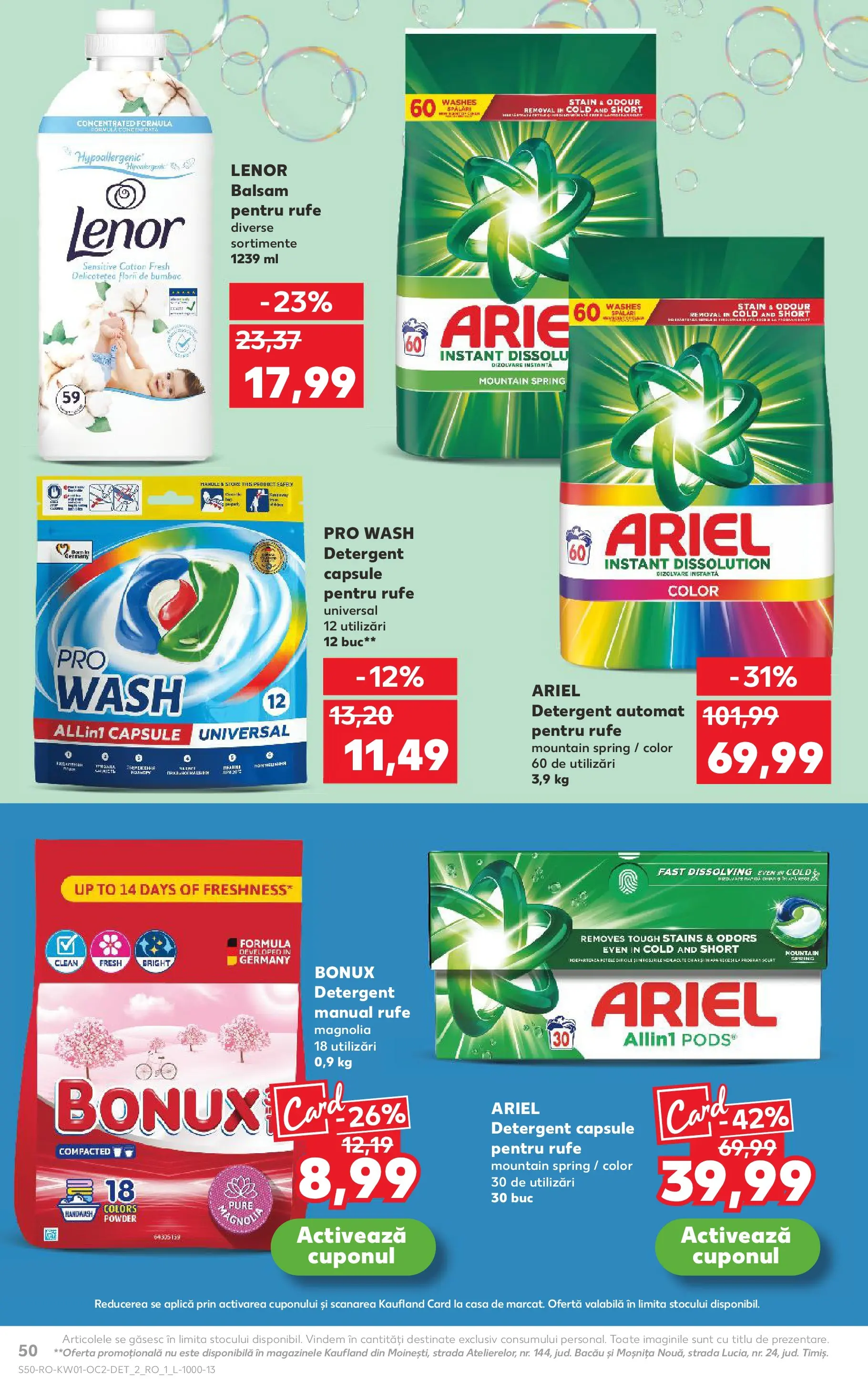 Catalog Kaufland - Domnesti 31.12.2025 - Revista si Oferta | Pagină: 50 | Produse: Pomelo, Kedi Ödül Oyuncakları, Balsam, Detergent