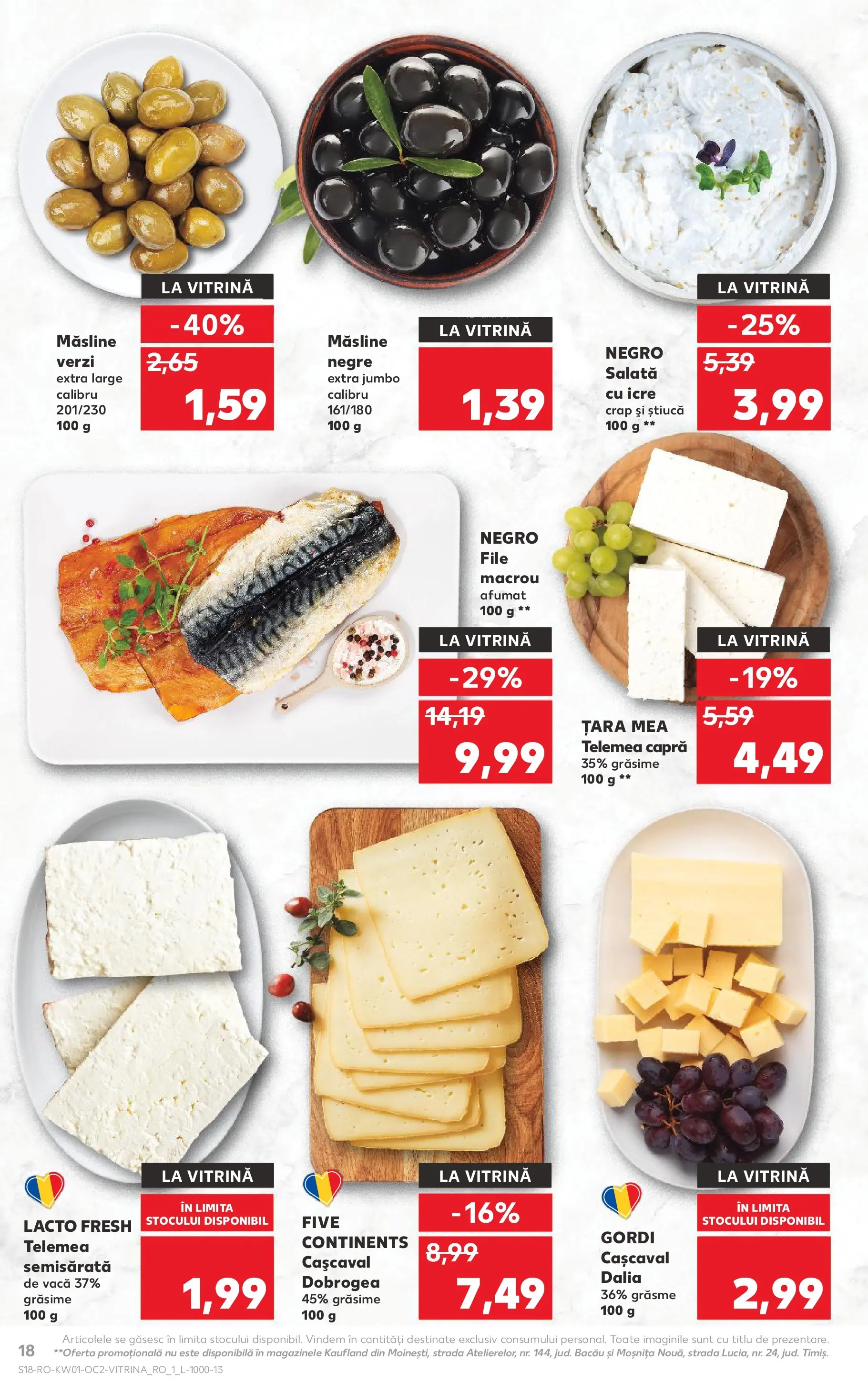 Catalog Kaufland - Domnesti 31.12.2025 - Revista si Oferta | Pagină: 18 | Produse: Vitrină, Măsline, Salată cu icre, Salată