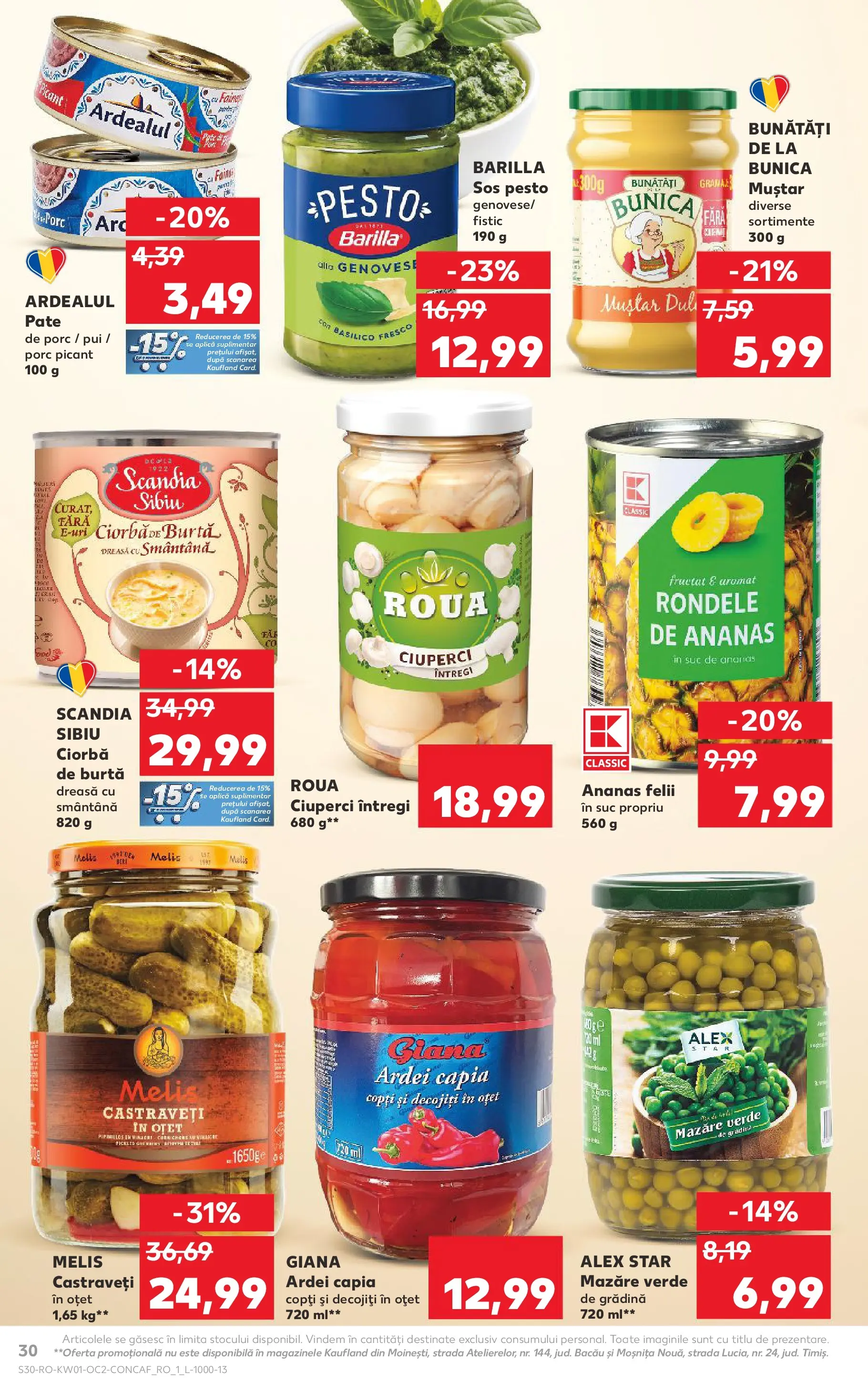Catalog Kaufland - Domnesti 31.12.2025 - Revista si Oferta | Pagină: 30 | Produse: Pate, Ciuperci, Suc, Smântână