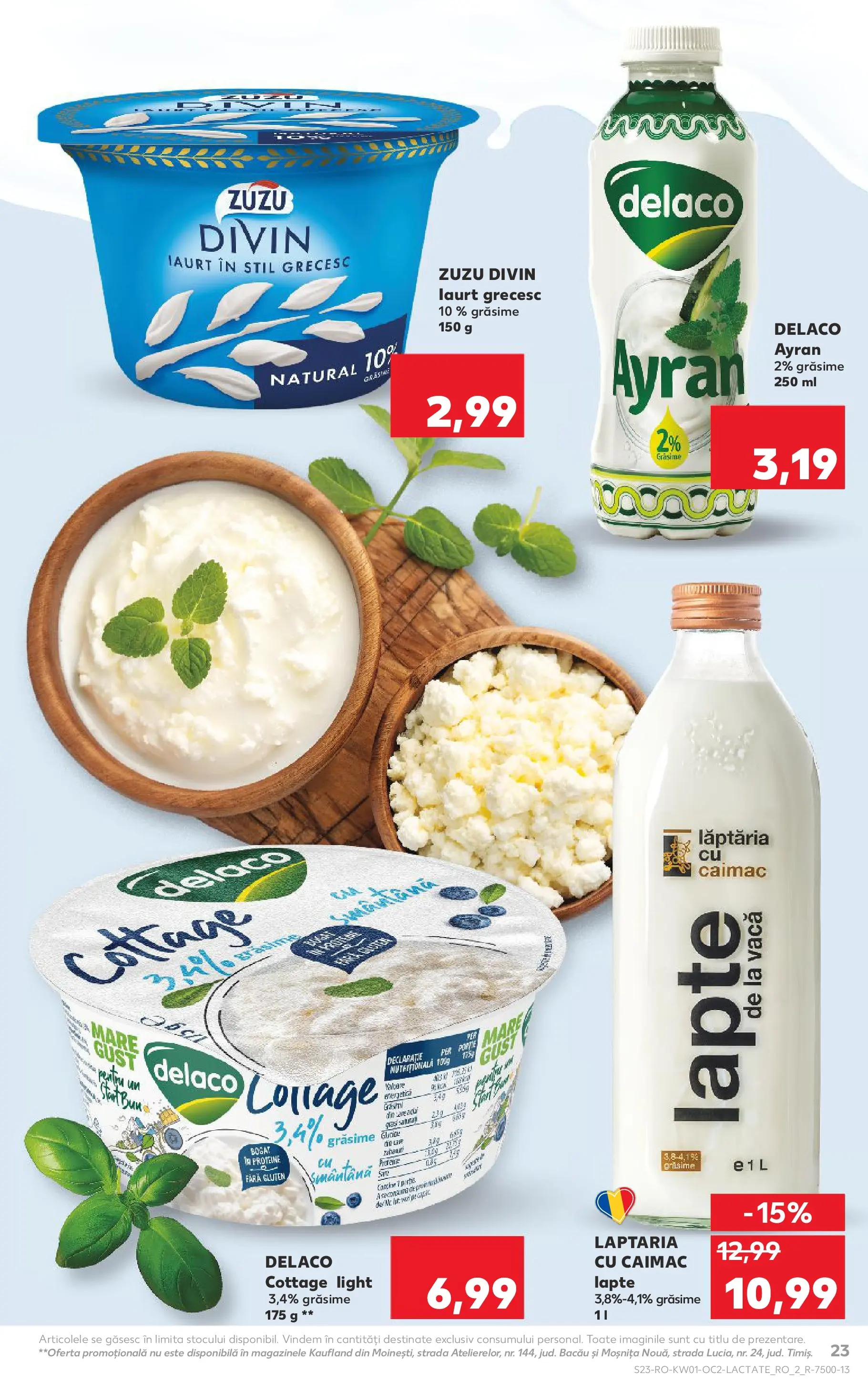 Catalog Kaufland - Viseu de Sus 31.12.2025 - Revista si Oferta | Pagină: 23 | Produse: Light Kedi Konservesi, Masaüstü kılıfı, Lapte, Iaurt