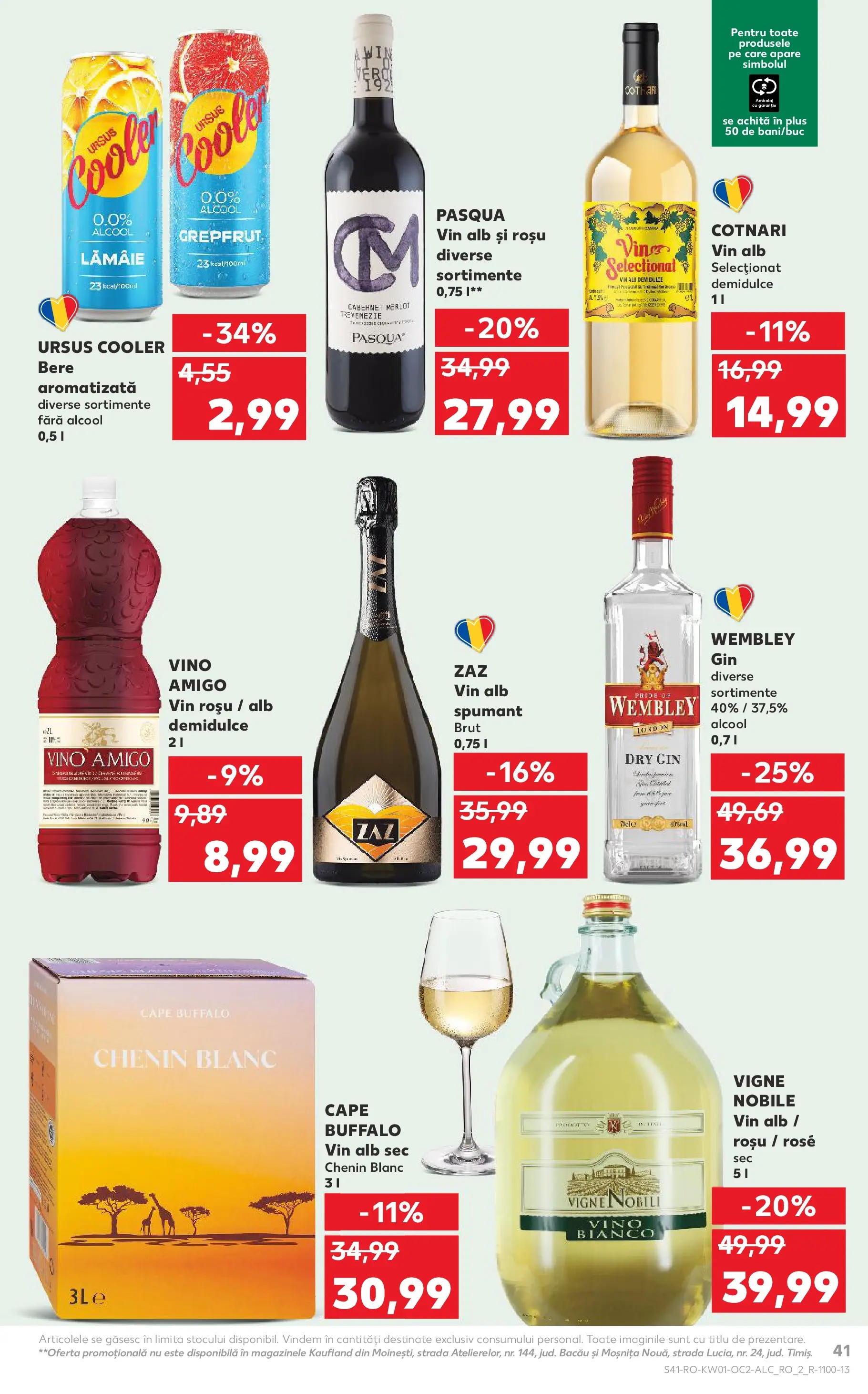 Catalog Kaufland - Ploiești 31.12.2025 - Revista si Oferta | Pagină: 41 | Produse: Vin, Bere, Gin, Lămâie