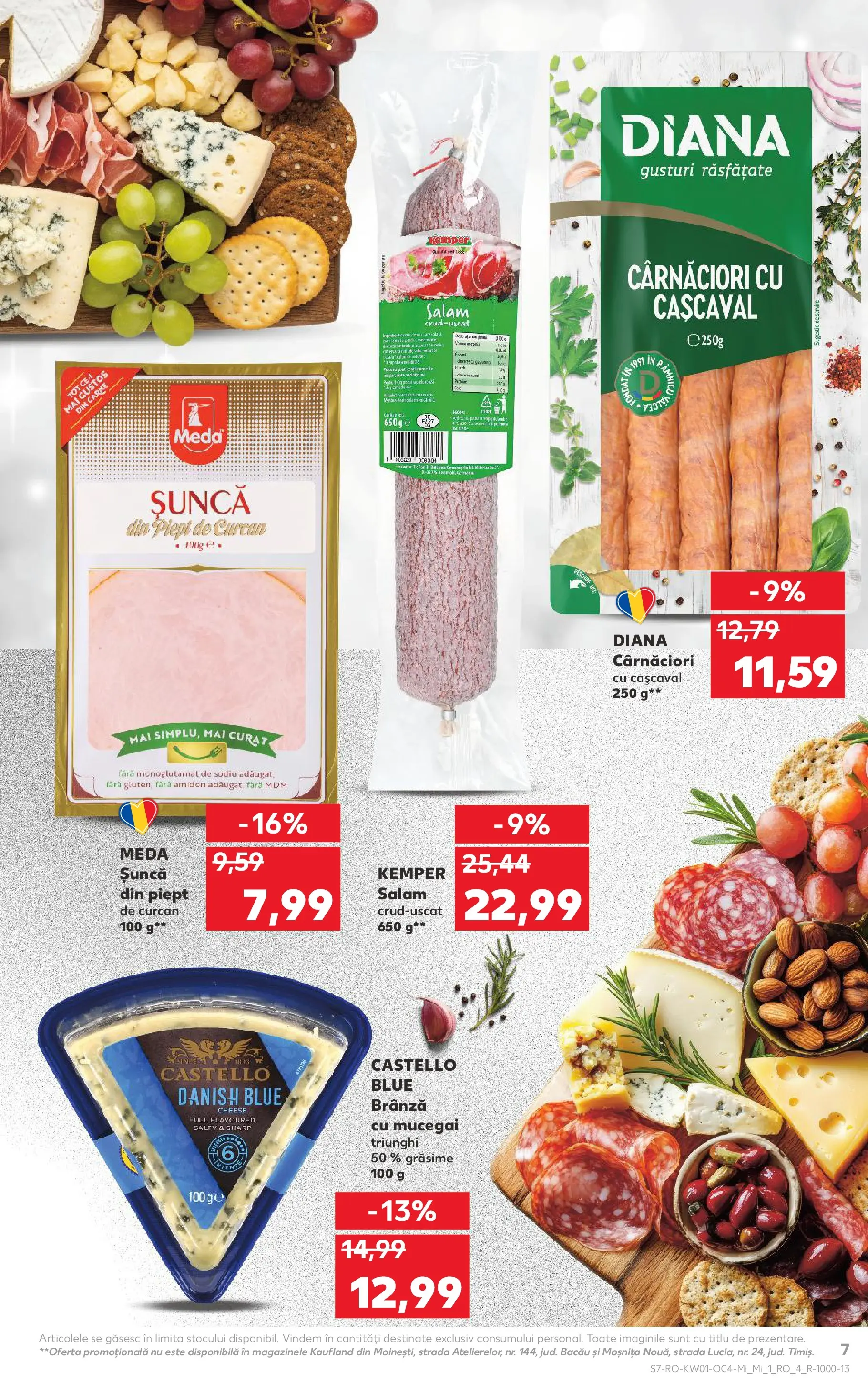 Catalog Kaufland - Viseu de Sus 31.12.2025 - Revista si Oferta | Pagină: 7 | Produse: Cașcaval, Brânză, Brânză cu mucegai, Șuncă