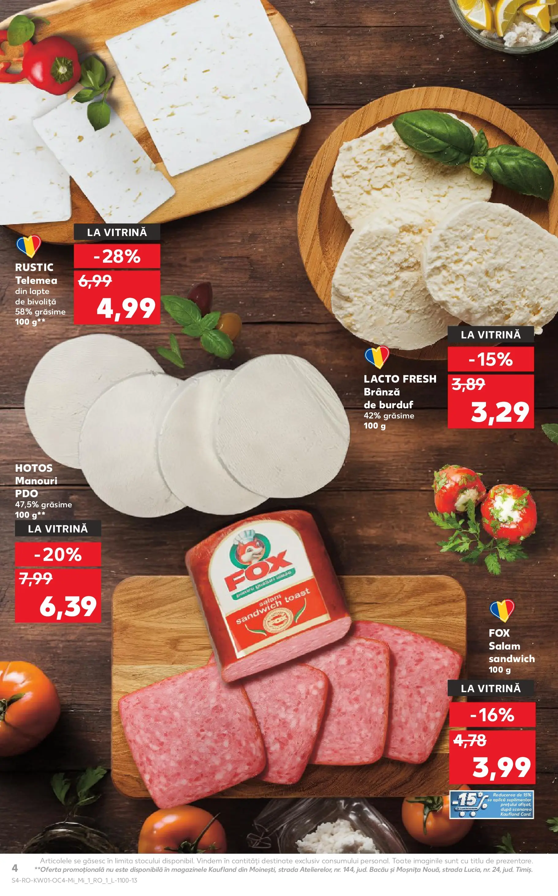Catalog Kaufland - Viseu de Sus 31.12.2025 - Revista si Oferta | Pagină: 4 | Produse: Vitrină, Lapte, Brânză, Salam