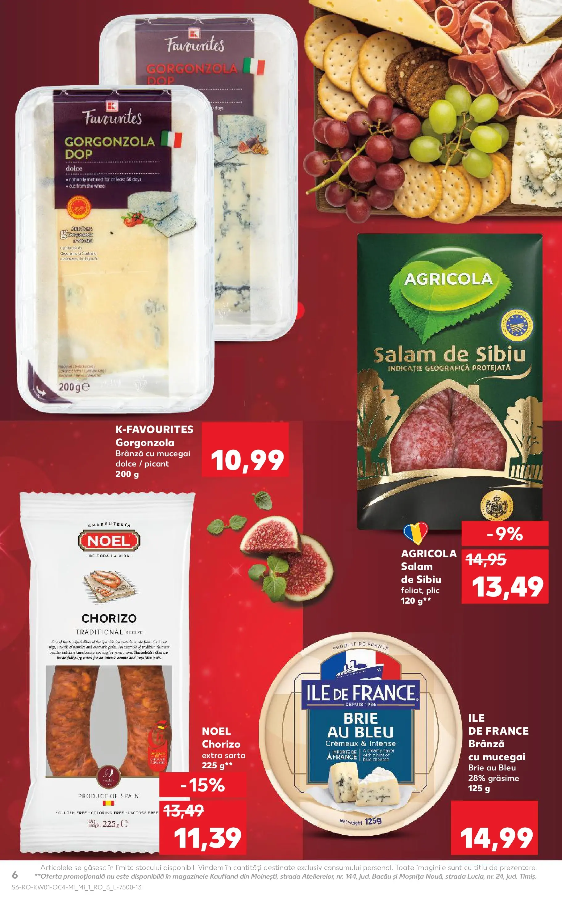 Catalog Kaufland - Viseu de Sus 31.12.2025 - Revista si Oferta | Pagină: 6 | Produse: Brânză, Brânză cu mucegai, Gorgonzola, Salam