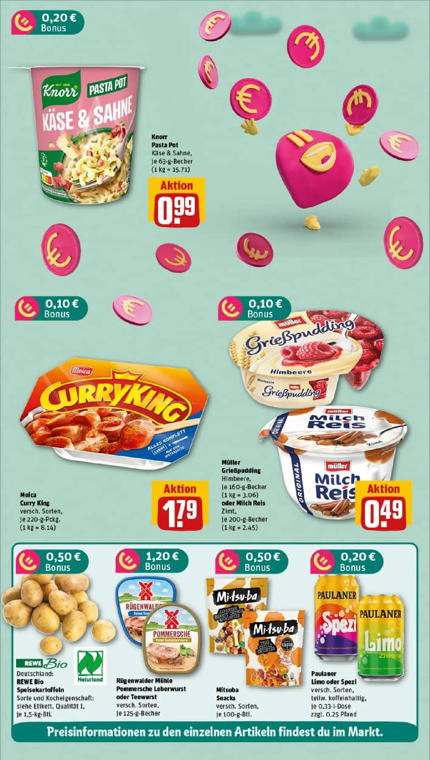 REWE Prospekt ab 04.01.2026 zum Blättern » Angebote | Seite: 3 | Produkte: Käse, Knorr, Pudding, Sahne