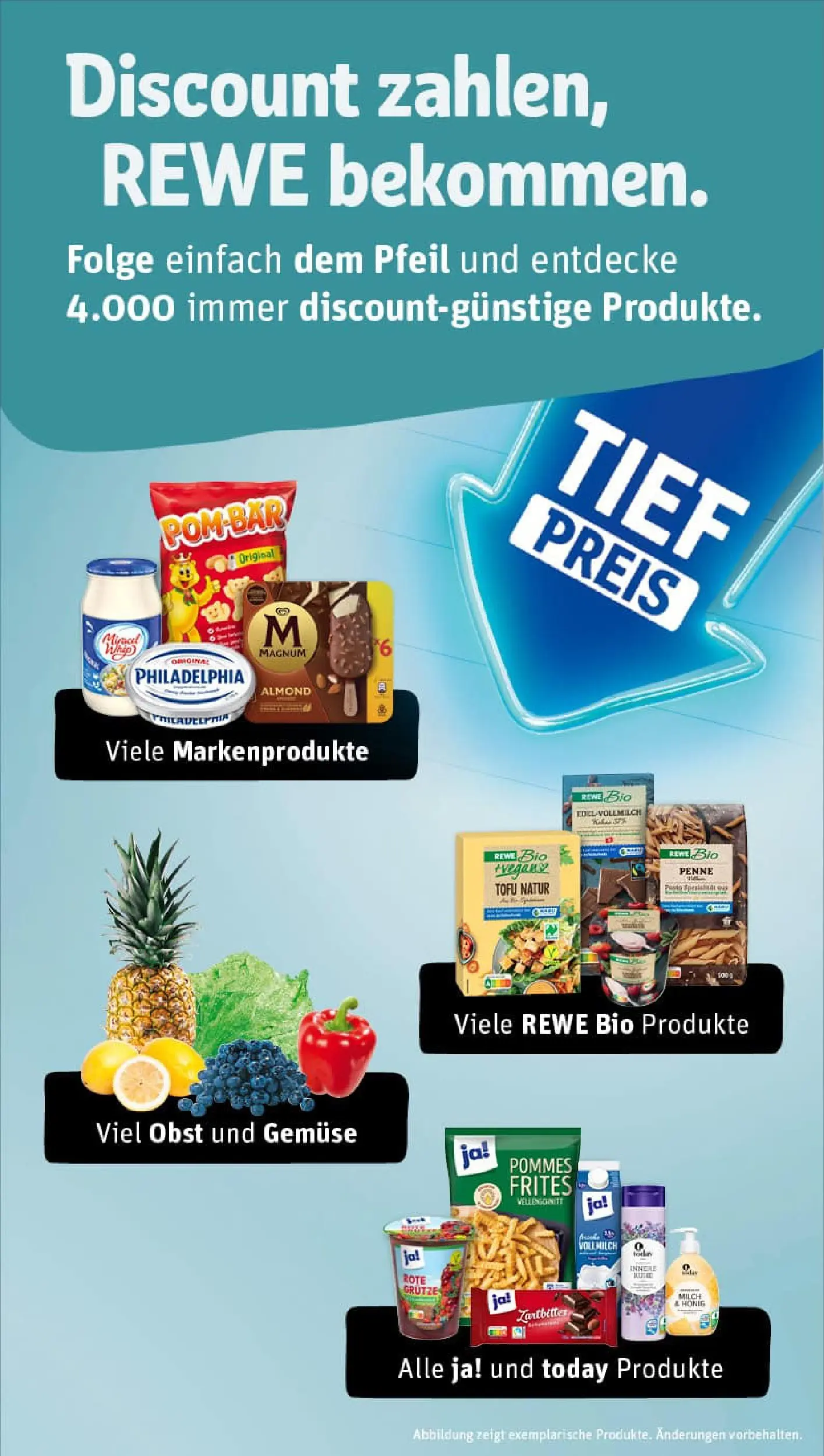 REWE Prospekt ab 04.01.2026 zum Blättern » Angebote | Seite: 15 | Produkte: Milch, Philadelphia, Pommes, Duschcreme