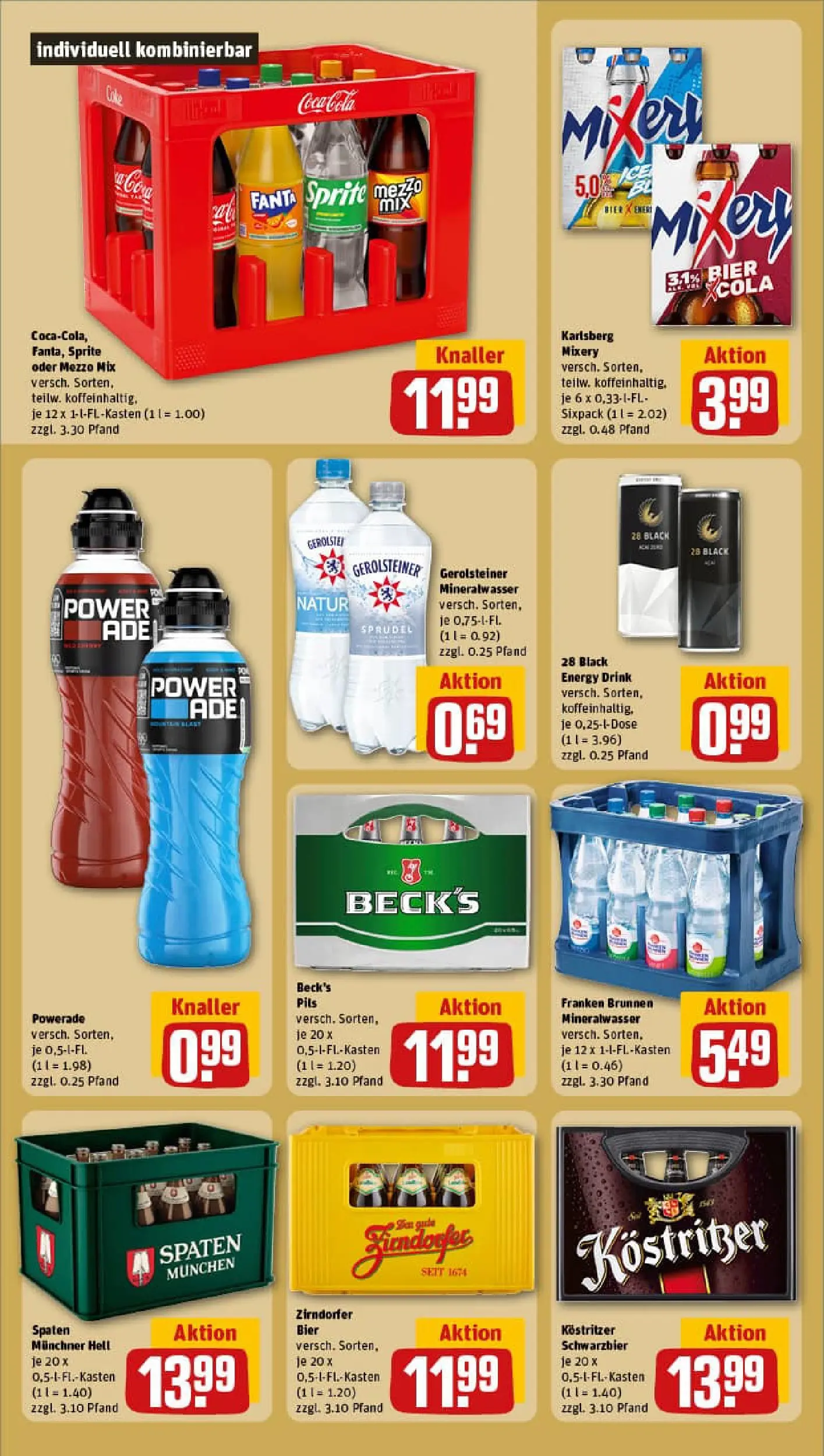 REWE Prospekt ab 04.01.2026 zum Blättern » Angebote | Seite: 18 | Produkte: Energy, Bier, Mixery, Gerolsteiner