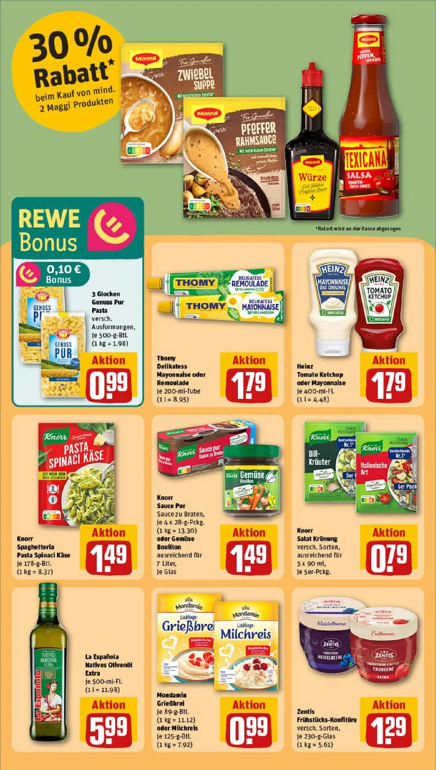REWE Prospekt ab 04.01.2026 zum Blättern » Angebote | Seite: 20 | Produkte: Maggi, Pfeffer, Dill, Pasta