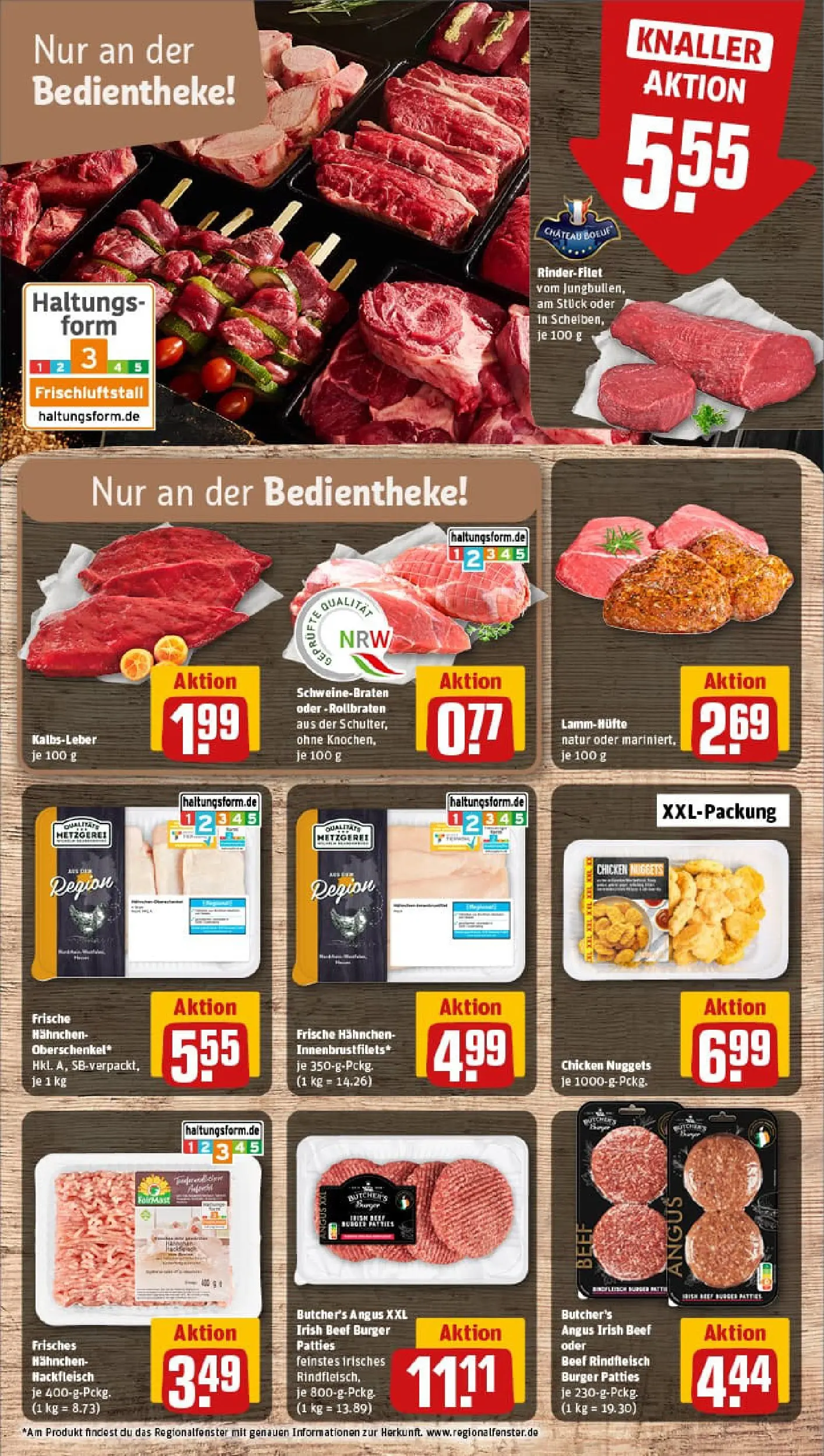 REWE Prospekt ab 04.01.2026 zum Blättern » Angebote | Seite: 8 | Produkte: Rinderfilet, Burger, Rindfleisch, Hackfleisch