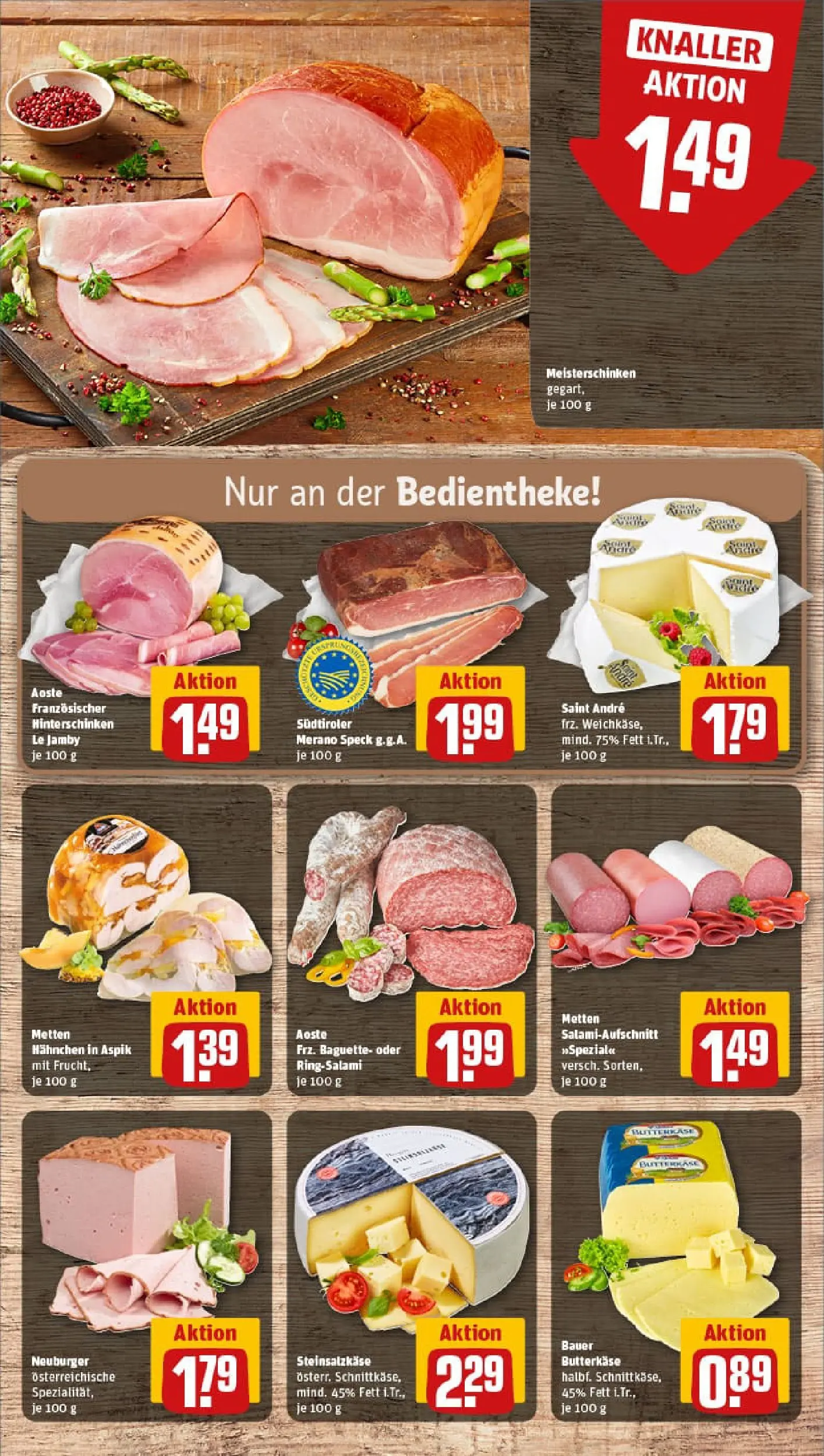 REWE Prospekt ab 04.01.2026 zum Blättern » Angebote | Seite: 9 | Produkte: Hahnchen, Baguette, Salami