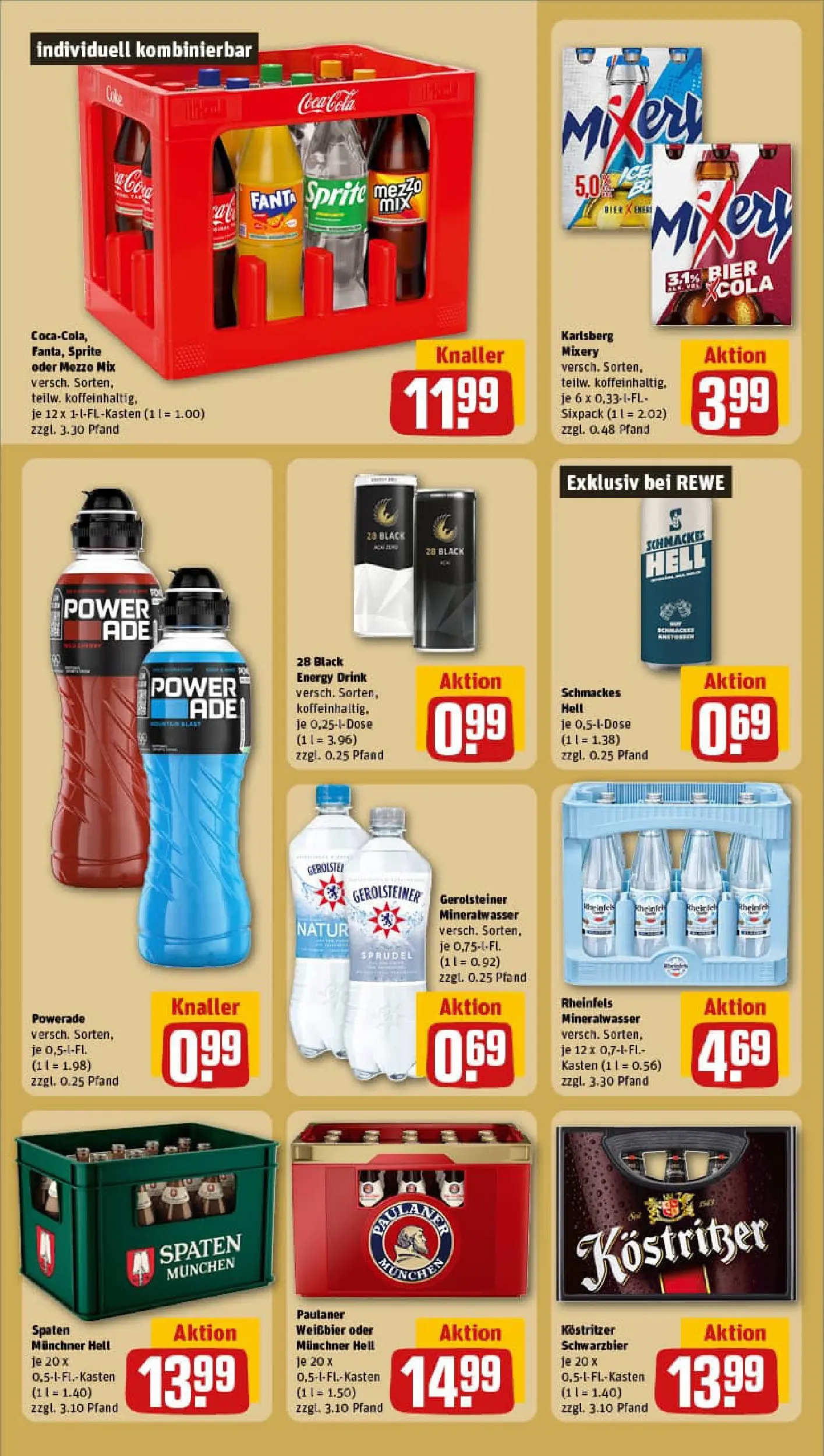 REWE Prospekt ab 04.01.2026 zum Blättern » Angebote | Seite: 22 | Produkte: Mezzo mix, Bier, Oder mezzo mix, Gerolsteiner