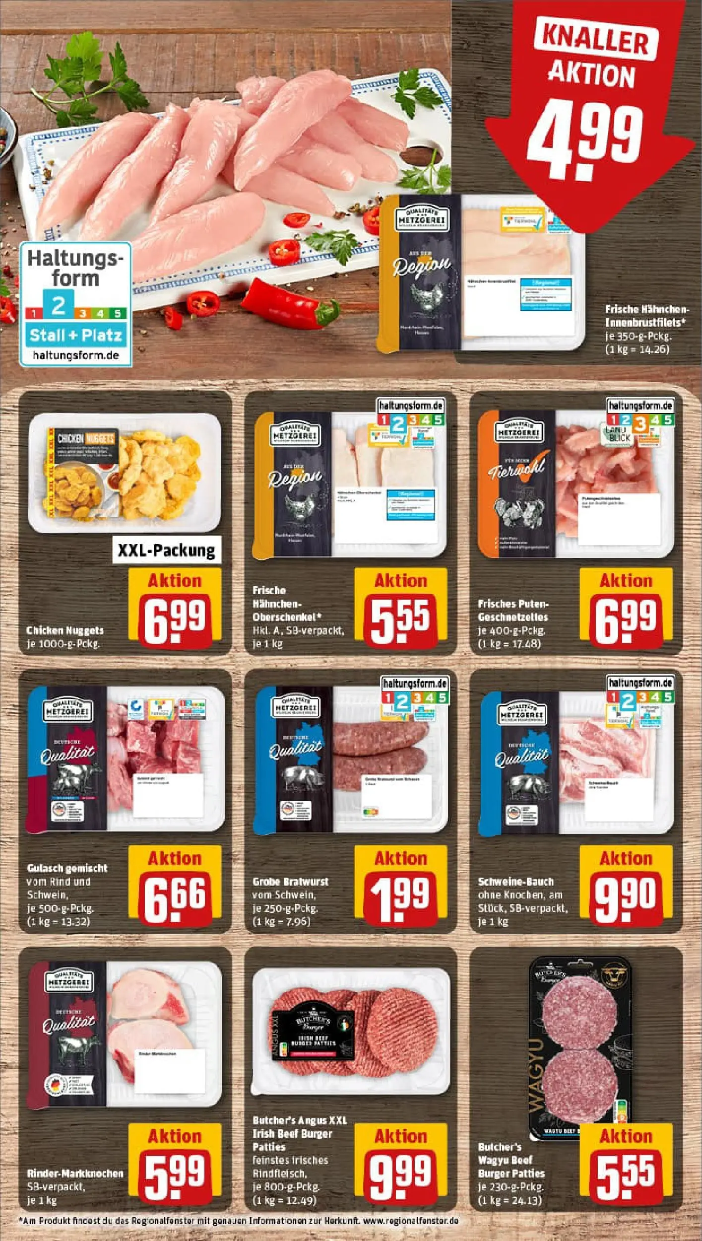 REWE Prospekt ab 04.01.2026 zum Blättern » Angebote | Seite: 8 | Produkte: Schweinebauch, Bratwurst, Gulasch, Rindfleisch