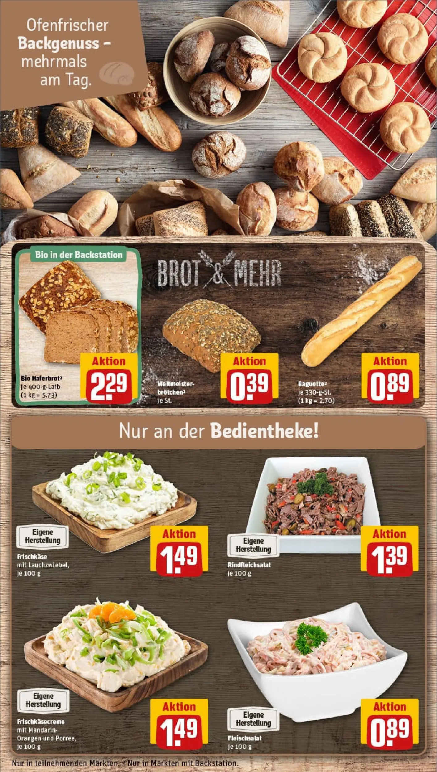 REWE Prospekt ab 04.01.2026 zum Blättern » Angebote | Seite: 11 | Produkte: Orangen, Brot, Frischkase