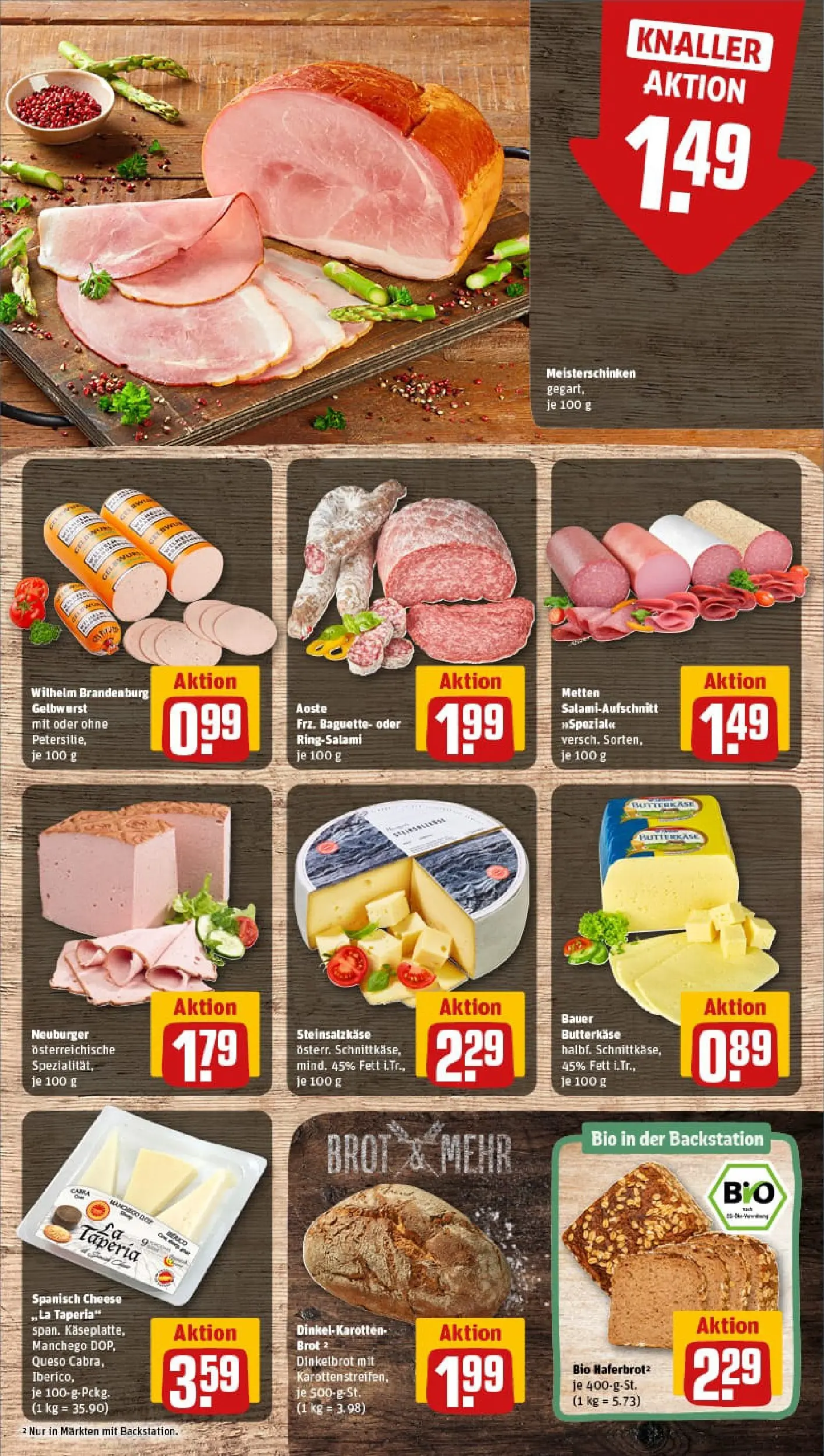 REWE Prospekt ab 04.01.2026 zum Blättern » Angebote | Seite: 9 | Produkte: Baguette, Brot, Salami