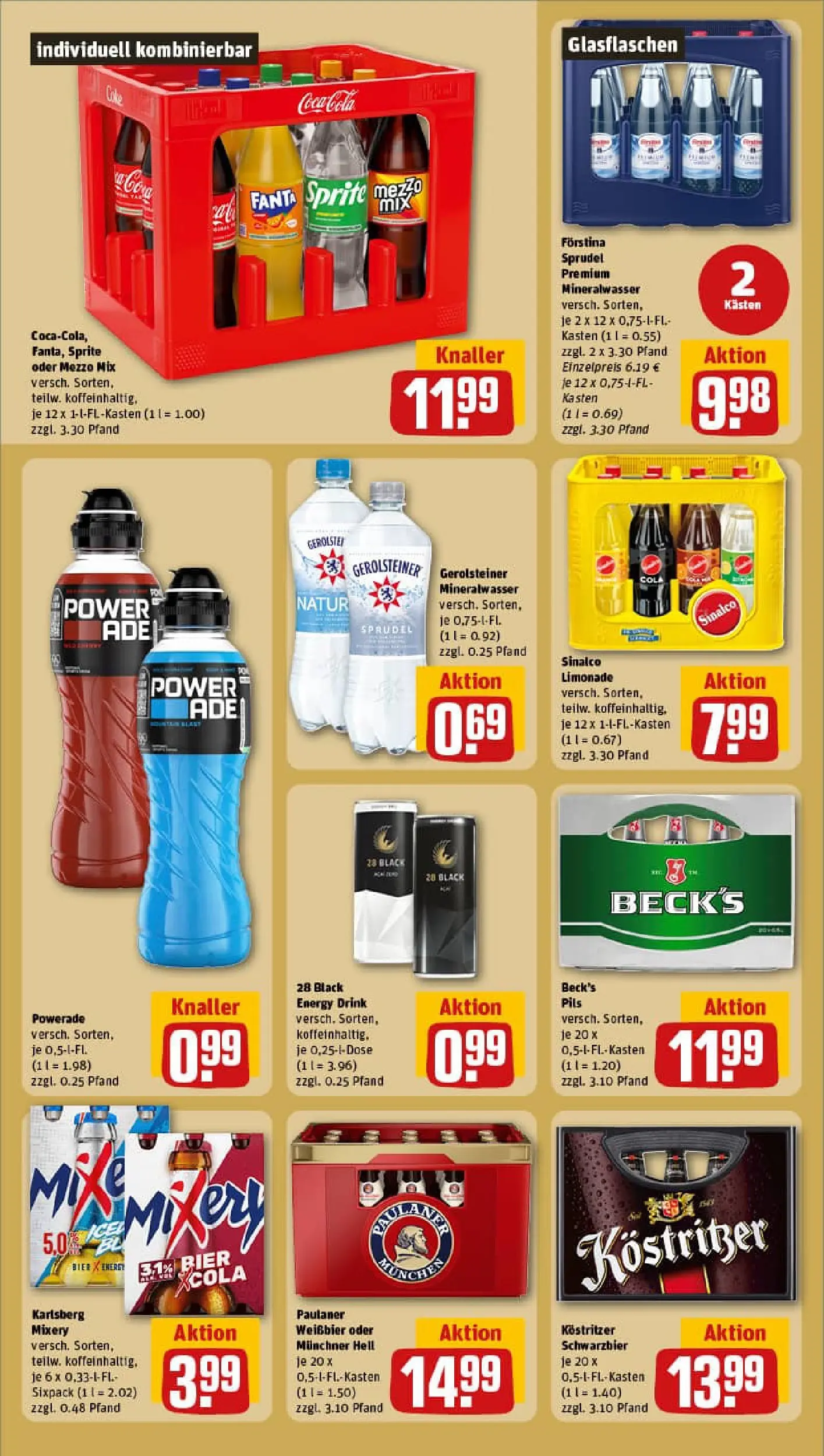 REWE Prospekt ab 04.01.2026 zum Blättern » Angebote | Seite: 16 | Produkte: Coca cola, Fanta, Weißbier, Mineralwasser