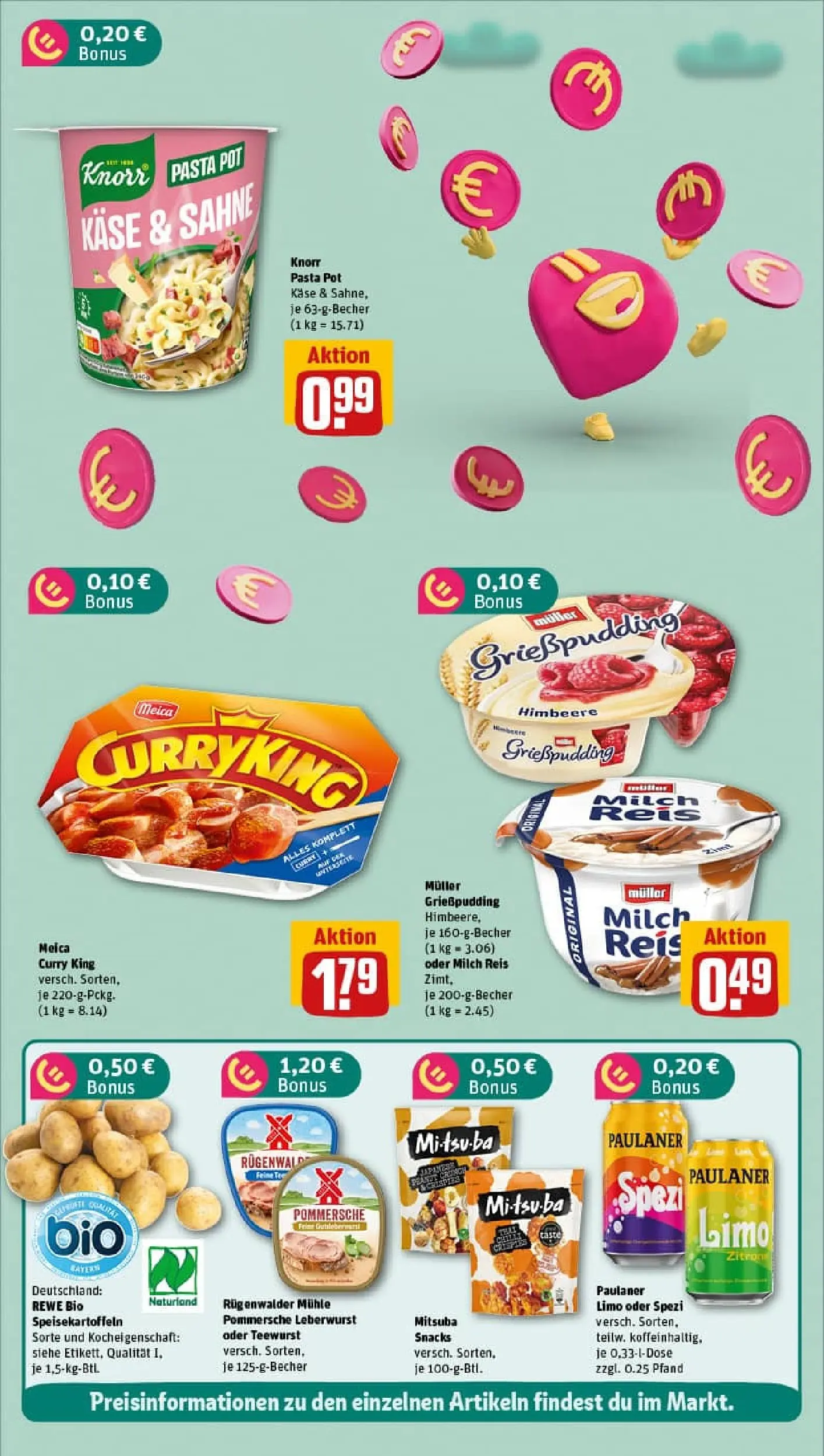 REWE Prospekt ab 04.01.2026 zum Blättern » Angebote | Seite: 3 | Produkte: Käse, Pudding, Reis, Paulaner