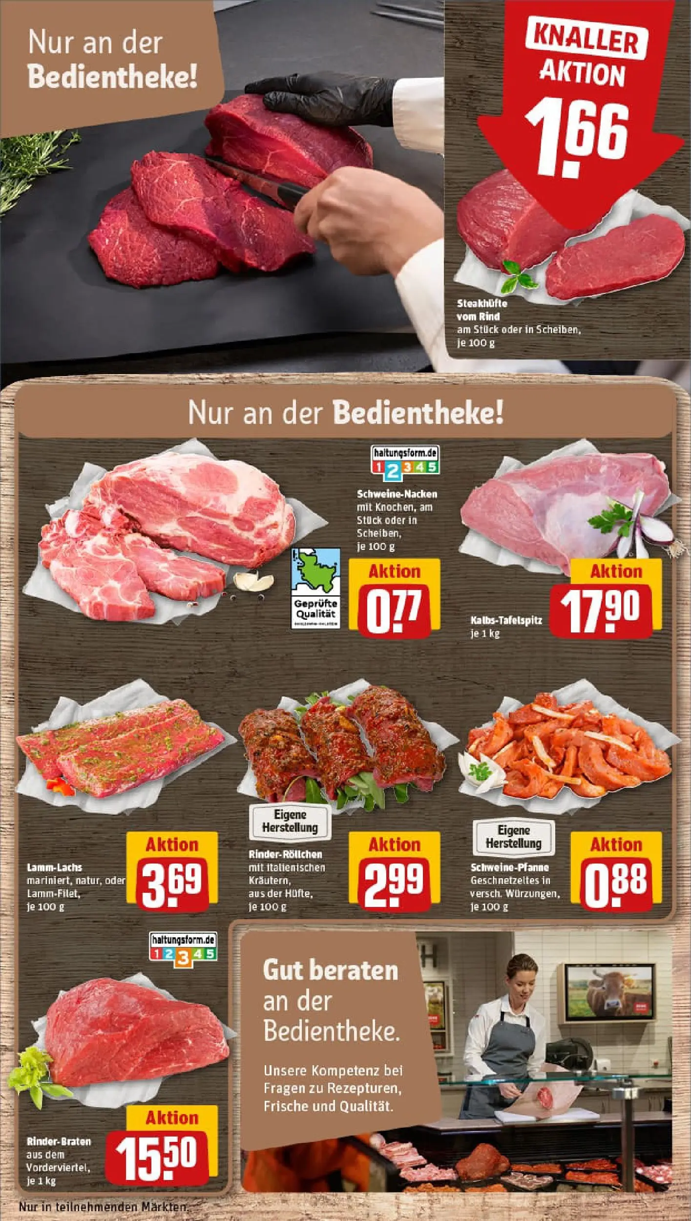 REWE Prospekt ab 04.01.2026 zum Blättern » Angebote | Seite: 10 | Produkte: Rinderbraten, Schweinenacken