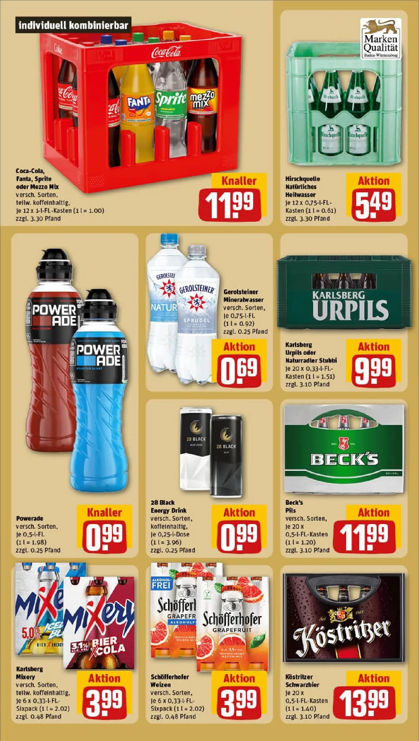 REWE Prospekt ab 04.01.2026 zum Blättern » Angebote | Seite: 18 | Produkte: Fanta, Bier, Powerade, Mixery