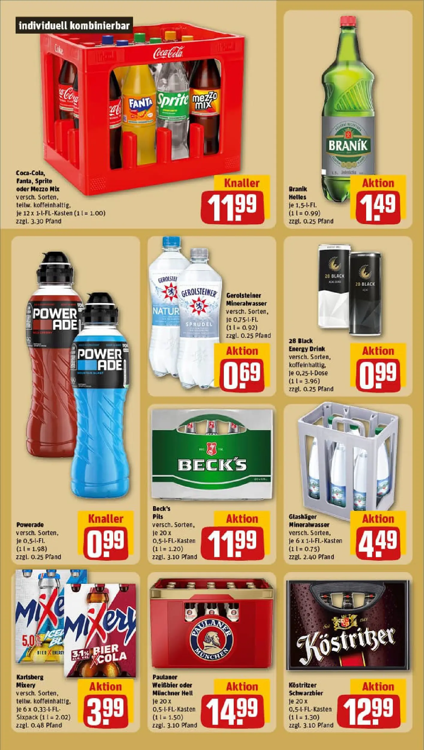 REWE Prospekt ab 04.01.2026 zum Blättern » Angebote | Seite: 24 | Produkte: Cola, Weißbier, Powerade, Oder mezzo mix