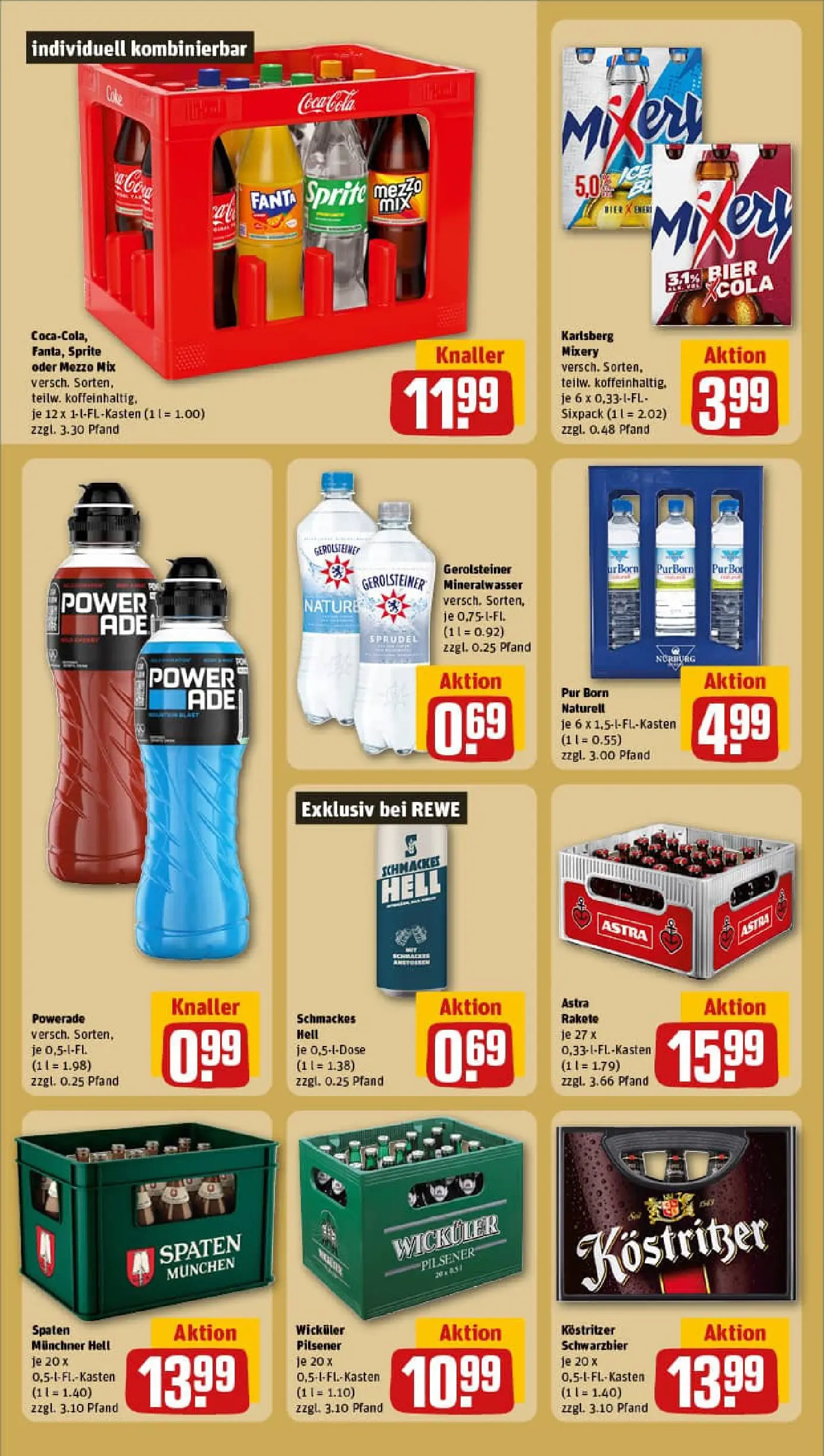 REWE Prospekt ab 04.01.2026 zum Blättern » Angebote | Seite: 22 | Produkte: Coca cola, Fanta, Cola, Mixery