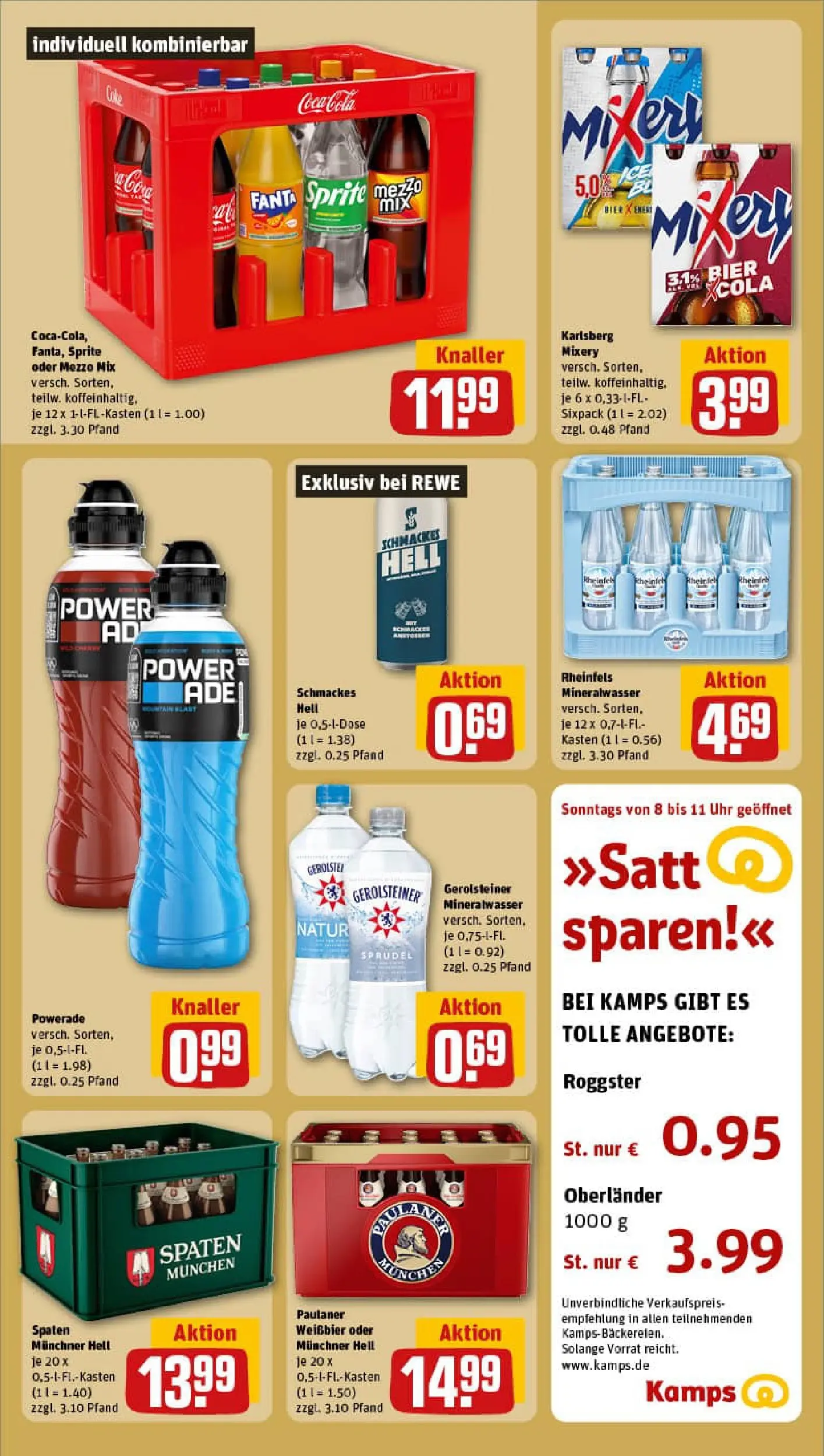REWE Prospekt ab 04.01.2026 zum Blättern » Angebote | Seite: 22 | Produkte: Cola, Bier, Mineralwasser, Gerolsteiner