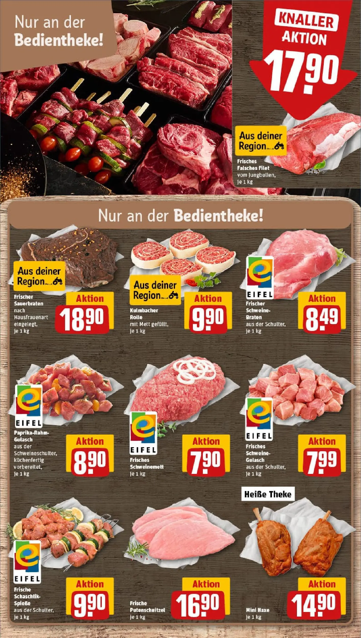 REWE Prospekt ab 04.01.2026 zum Blättern » Angebote | Seite: 8 | Produkte: Theke, Spieße, Gulasch, Putenschnitzel