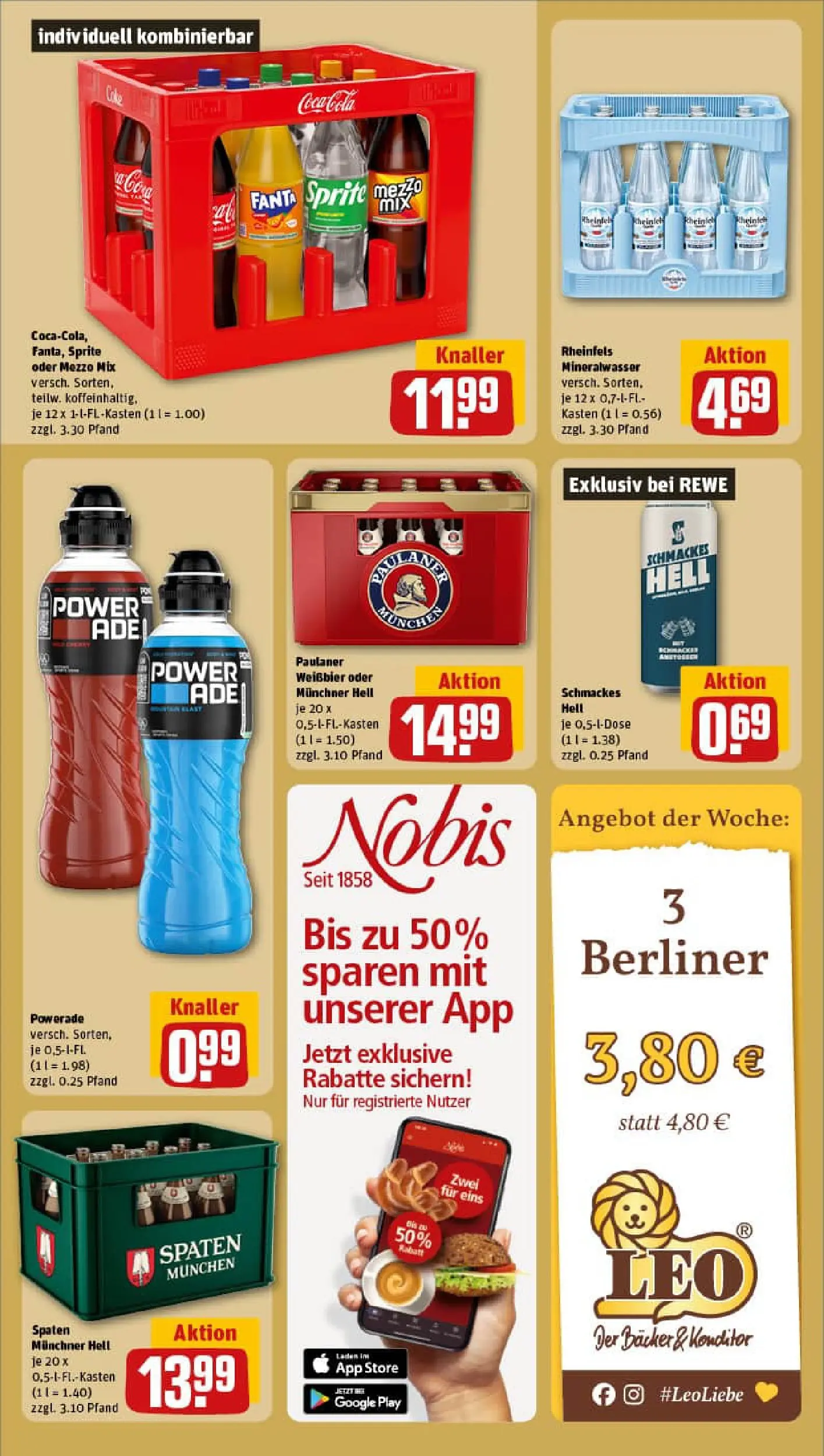 REWE Prospekt ab 04.01.2026 zum Blättern » Angebote | Seite: 22 | Produkte: Berliner, Fanta, Mineralwasser, Paulaner