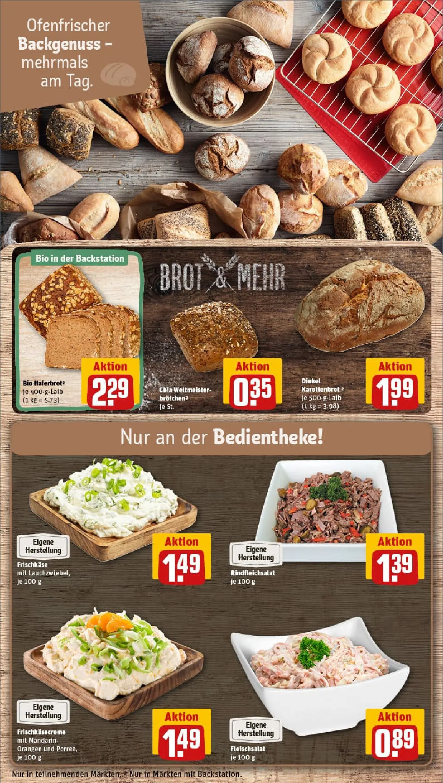 REWE Prospekt ab 04.01.2026 zum Blättern » Angebote | Seite: 11 | Produkte: Orangen, Brot, Frischkase