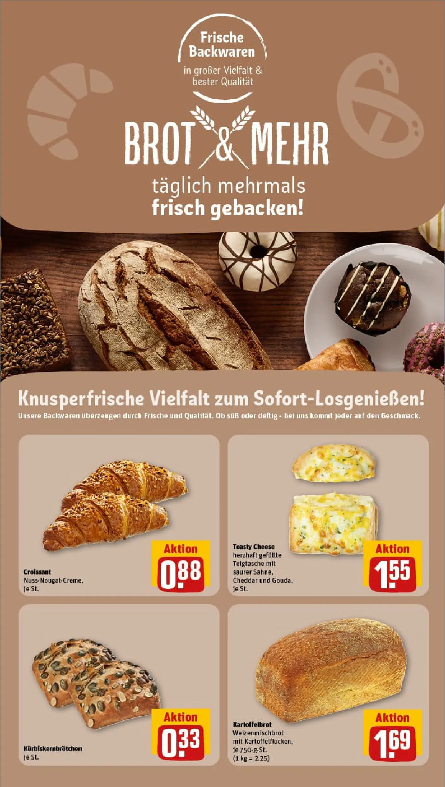 REWE Prospekt ab 04.01.2026 zum Blättern » Angebote | Seite: 29 | Produkte: Croissant, Brot
