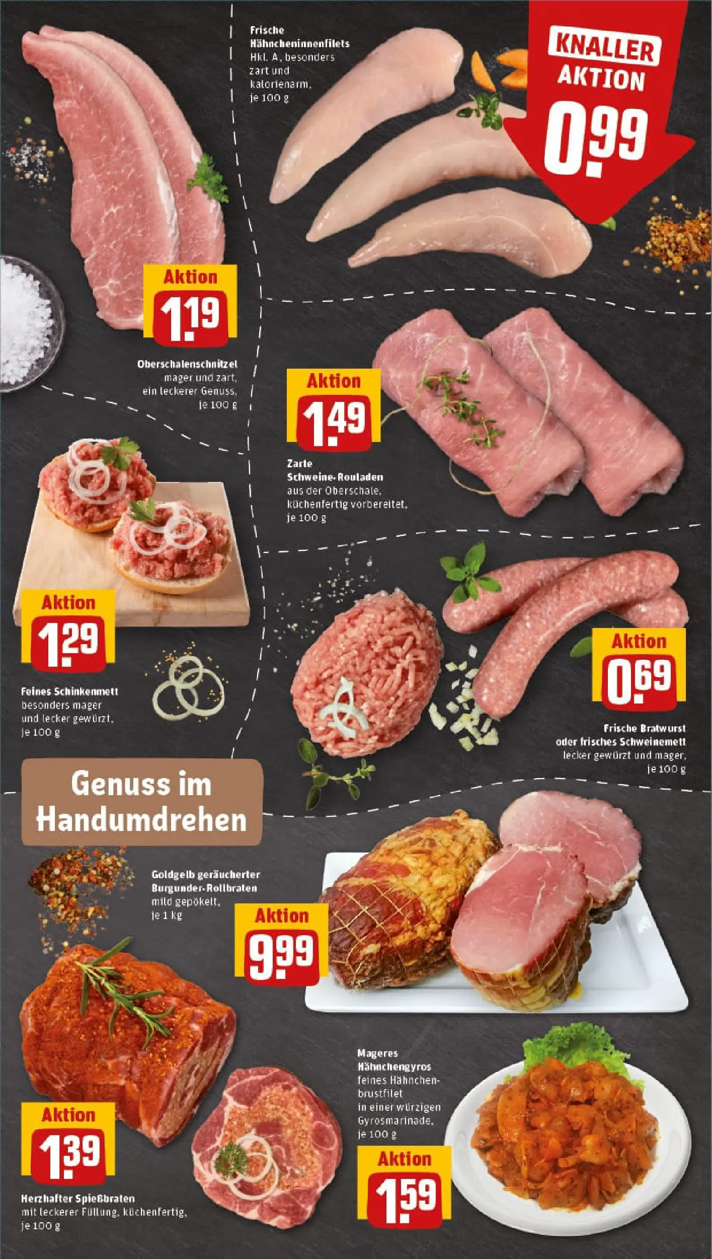 REWE Prospekt ab 04.01.2026 zum Blättern » Angebote | Seite: 11 | Produkte: Hahnchen, Bratwurst, Gyros