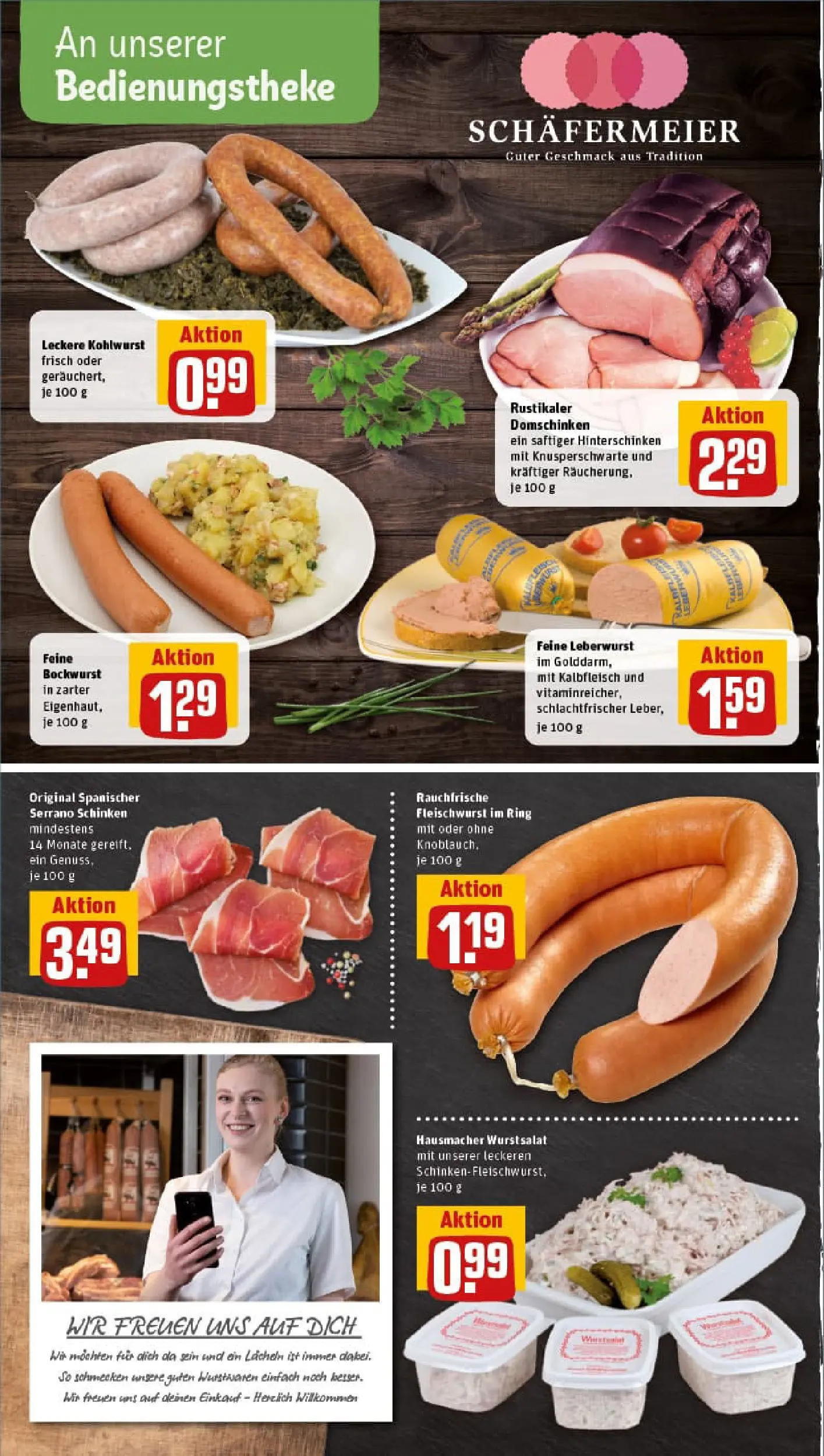 REWE Prospekt ab 04.01.2026 zum Blättern » Angebote | Seite: 12 | Produkte: Bockwurst, Serrano schinken, Schinken
