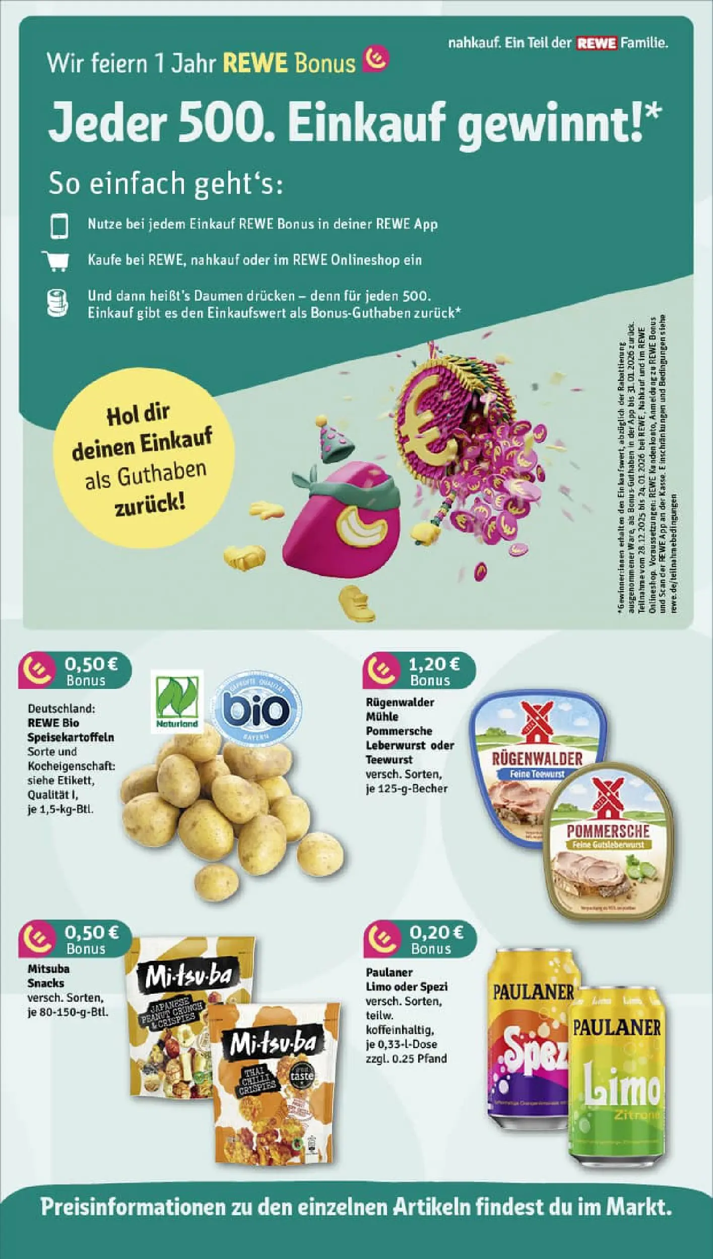 REWE Prospekt ab 04.01.2026 zum Blättern » Angebote | Seite: 2 | Produkte: Mühle, Cola, Paulaner