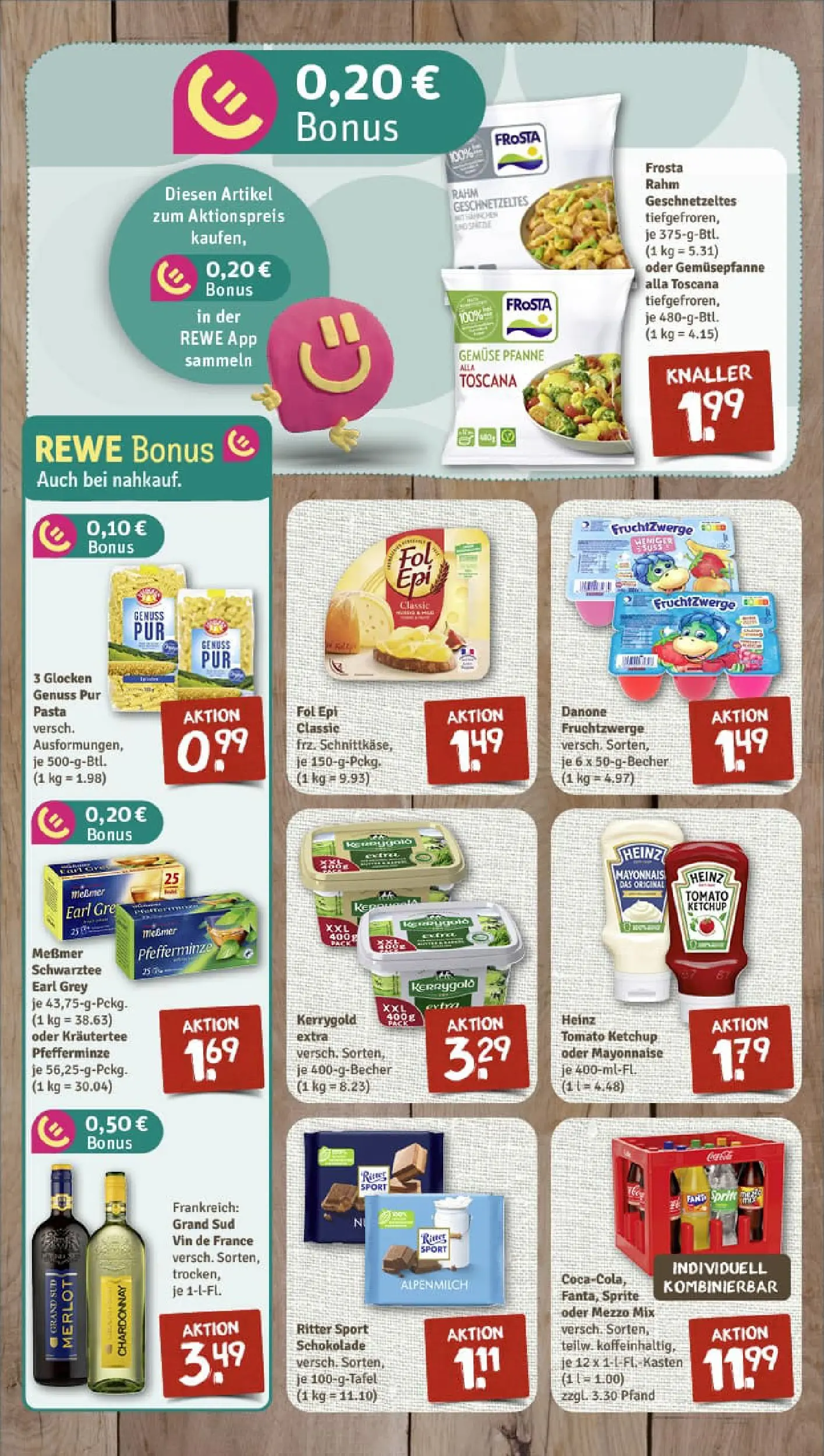 REWE Prospekt ab 04.01.2026 zum Blättern » Angebote | Seite: 6 | Produkte: Mezzo mix, Sprite, Fruchtzwerge, Gemüse