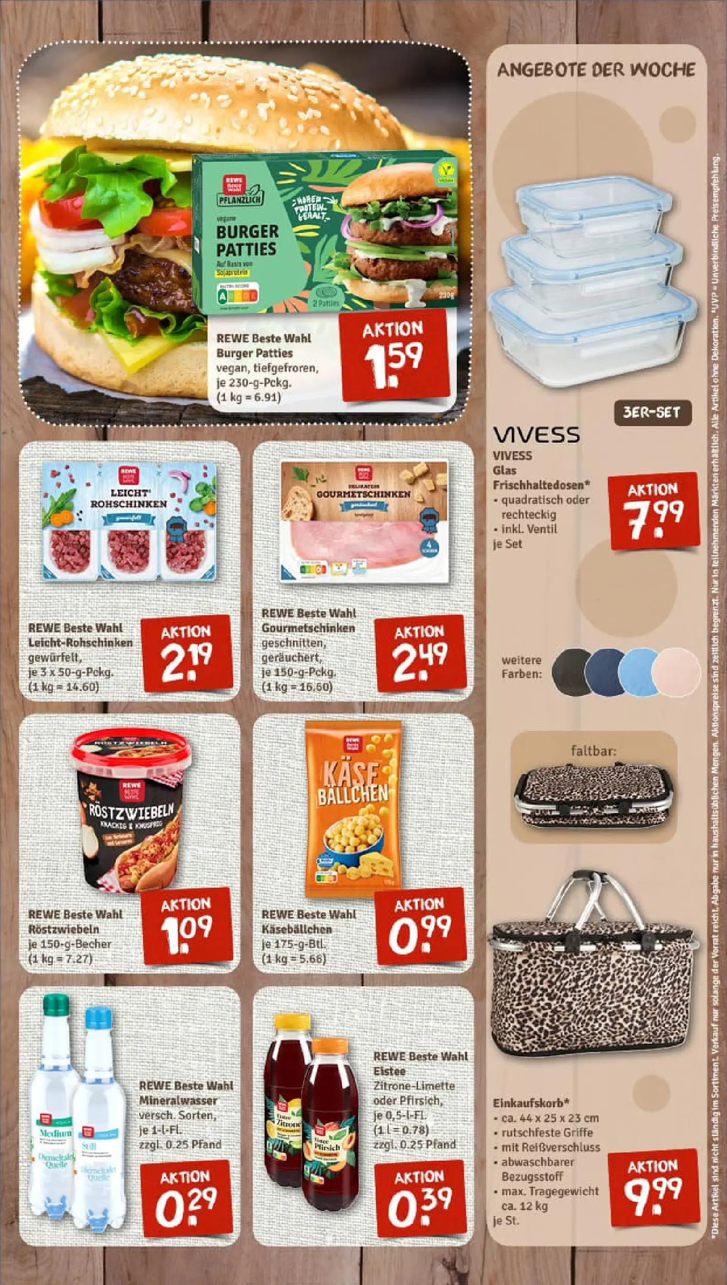 REWE Prospekt ab 04.01.2026 zum Blättern » Angebote | Seite: 7 | Produkte: Käse, Burger, Mineralwasser