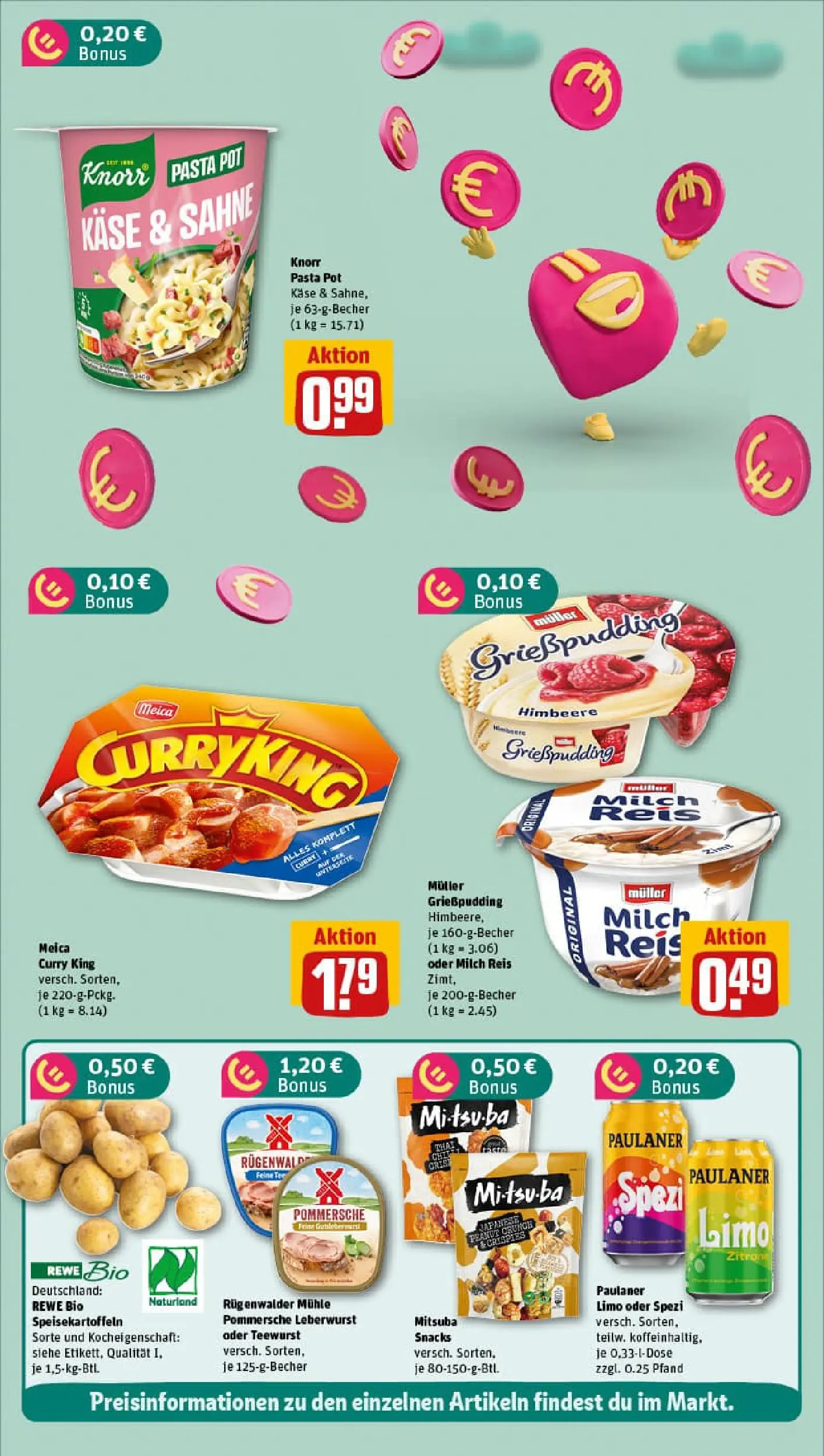 REWE Prospekt ab 04.01.2026 zum Blättern » Angebote | Seite: 3 | Produkte: Käse, Knorr, Himbeere, Sahne