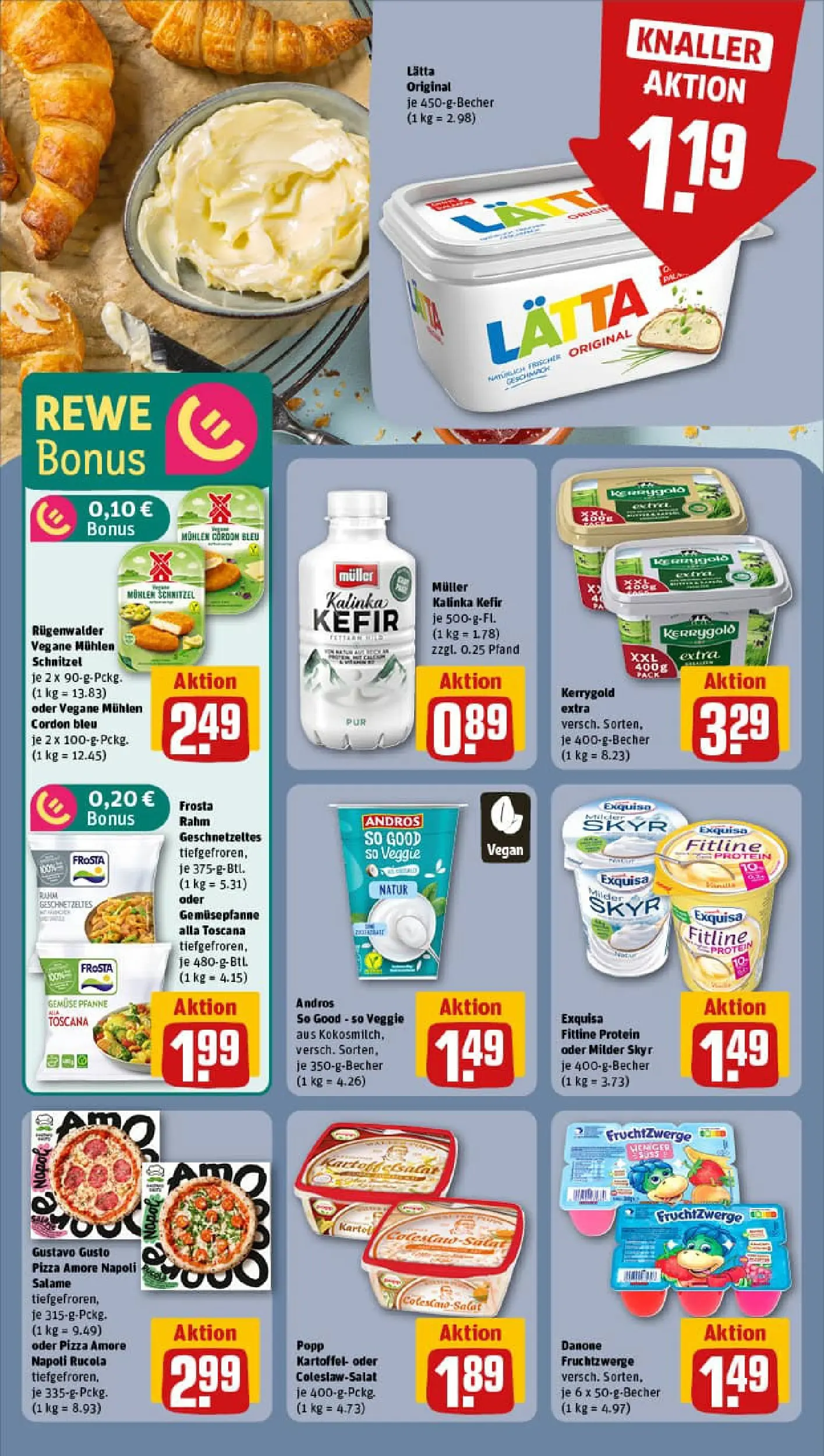 REWE Prospekt ab 04.01.2026 zum Blättern » Angebote | Seite: 10 | Produkte: Rucola, Exquisa, Gemüse, Pizza