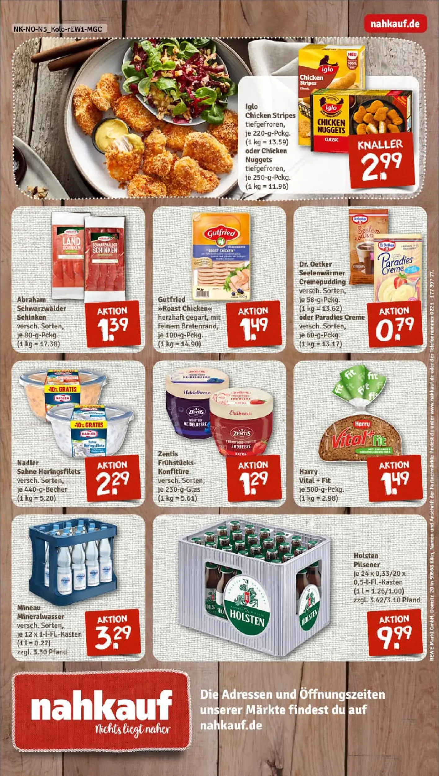 REWE Prospekt ab 04.01.2026 zum Blättern » Angebote | Seite: 12 | Produkte: Iglo, Mineralwasser, Creme, Schinken