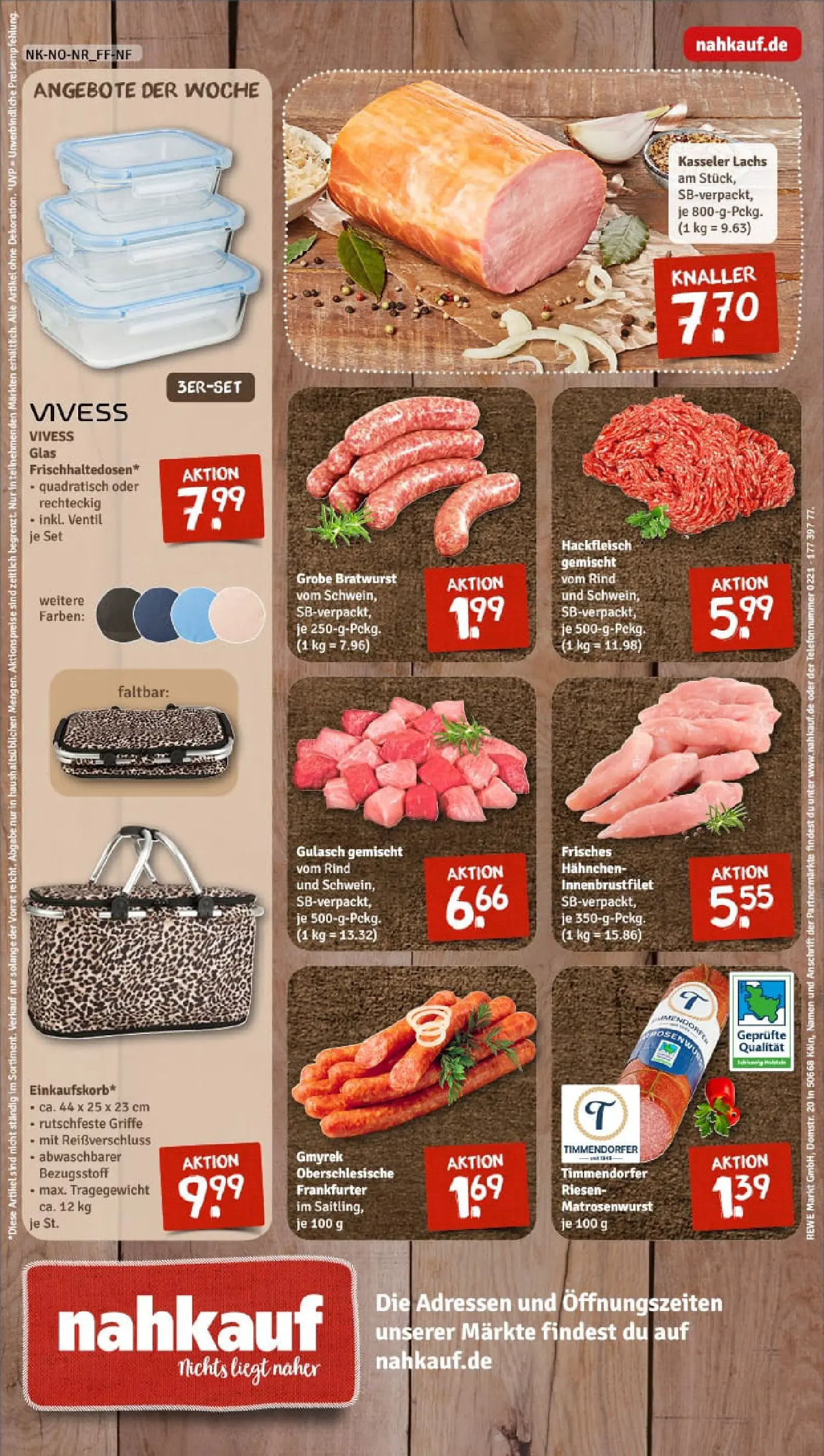 REWE Prospekt ab 04.01.2026 zum Blättern » Angebote | Seite: 8 | Produkte: Hahnchen, Bratwurst, Gulasch, Hackfleisch