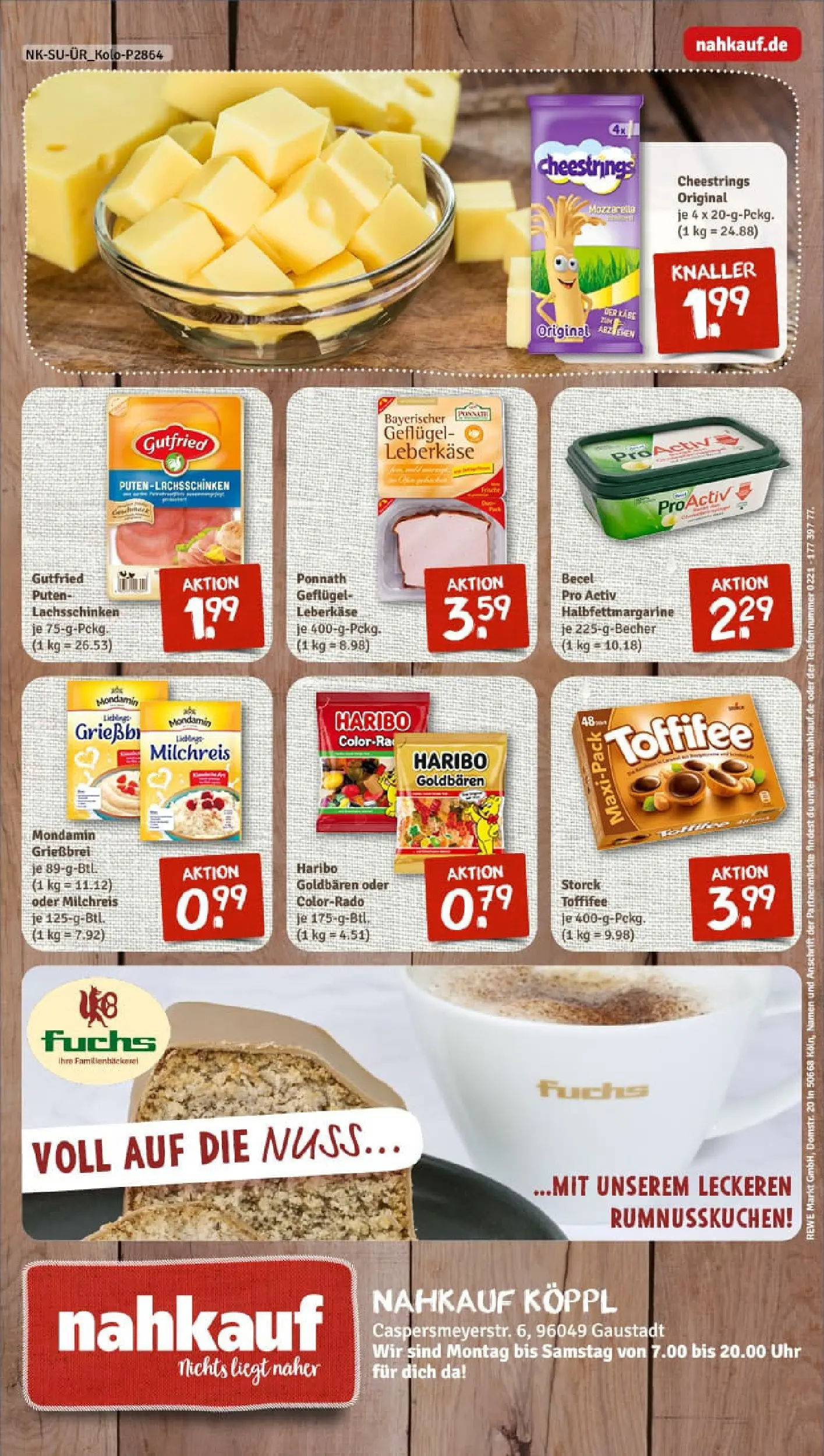 REWE Prospekt ab 04.01.2026 zum Blättern » Angebote | Seite: 8 | Produkte: Haribo, Mozzarella, Uhr, Leberkase