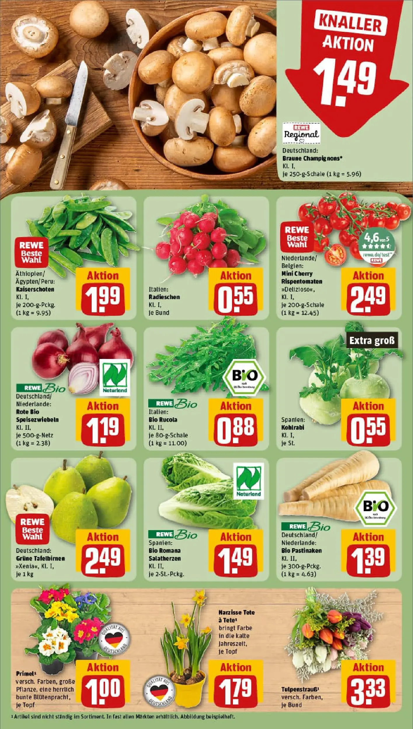 REWE Prospekt ab 04.01.2026 zum Blättern » Angebote | Seite: 7 | Produkte: Rucola, Kohlrabi