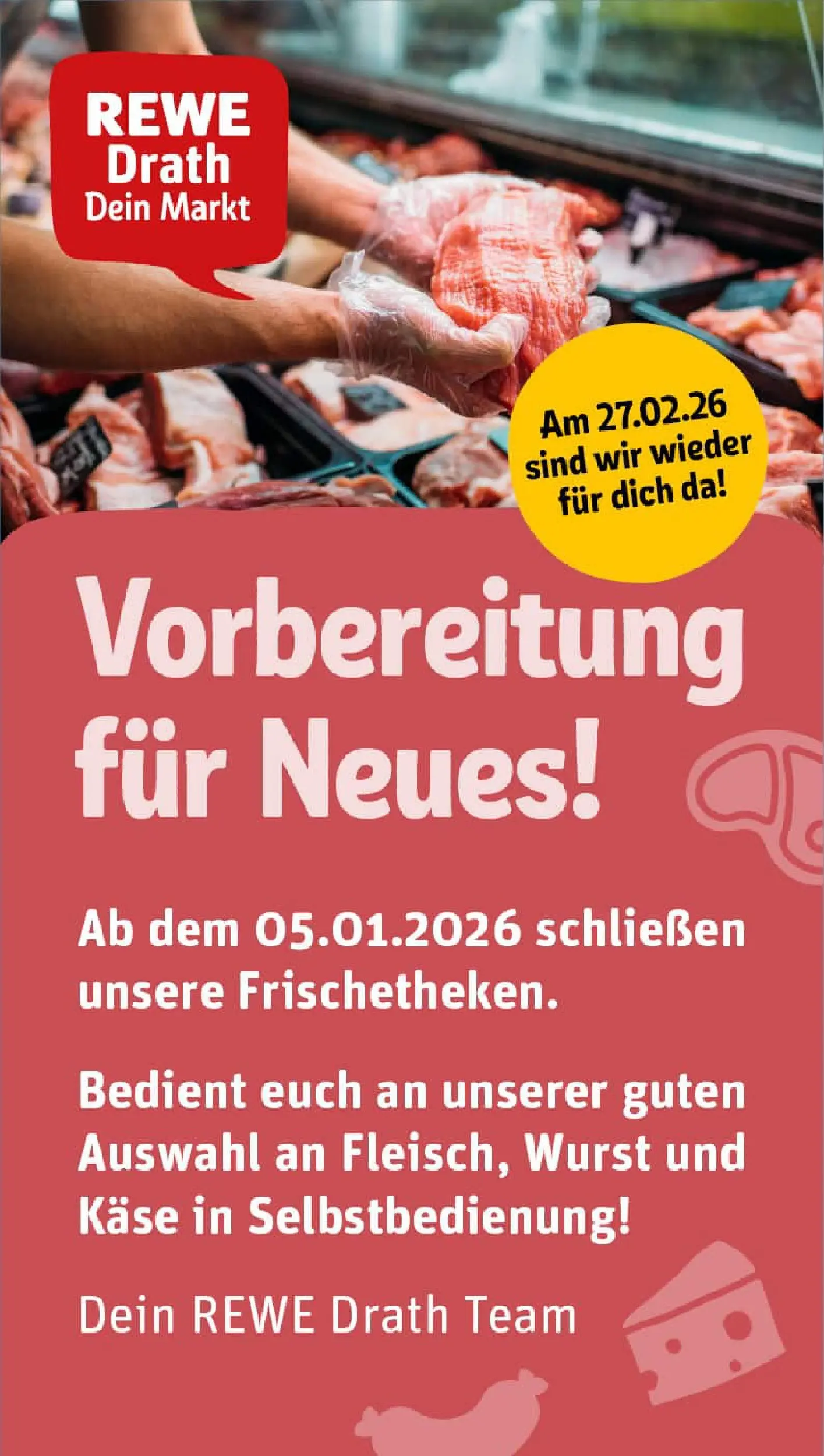 REWE Prospekt ab 04.01.2026 zum Blättern » Angebote | Seite: 1 | Produkte: Käse, Wurst