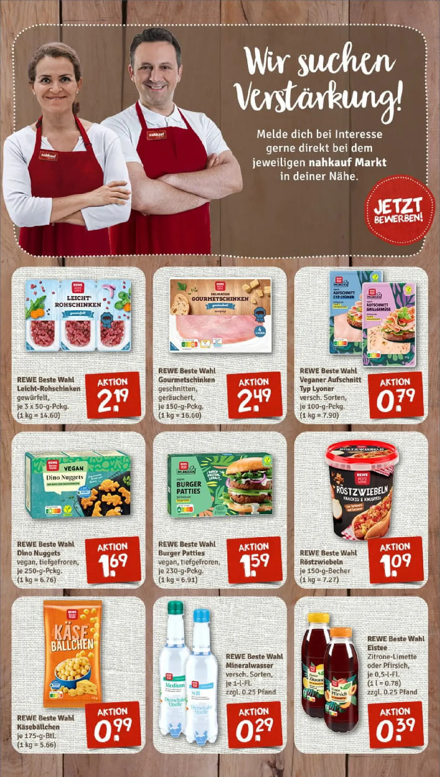 REWE Prospekt ab 04.01.2026 zum Blättern » Angebote | Seite: 7 | Produkte: Käse, Burger, Mineralwasser, Pfirsich