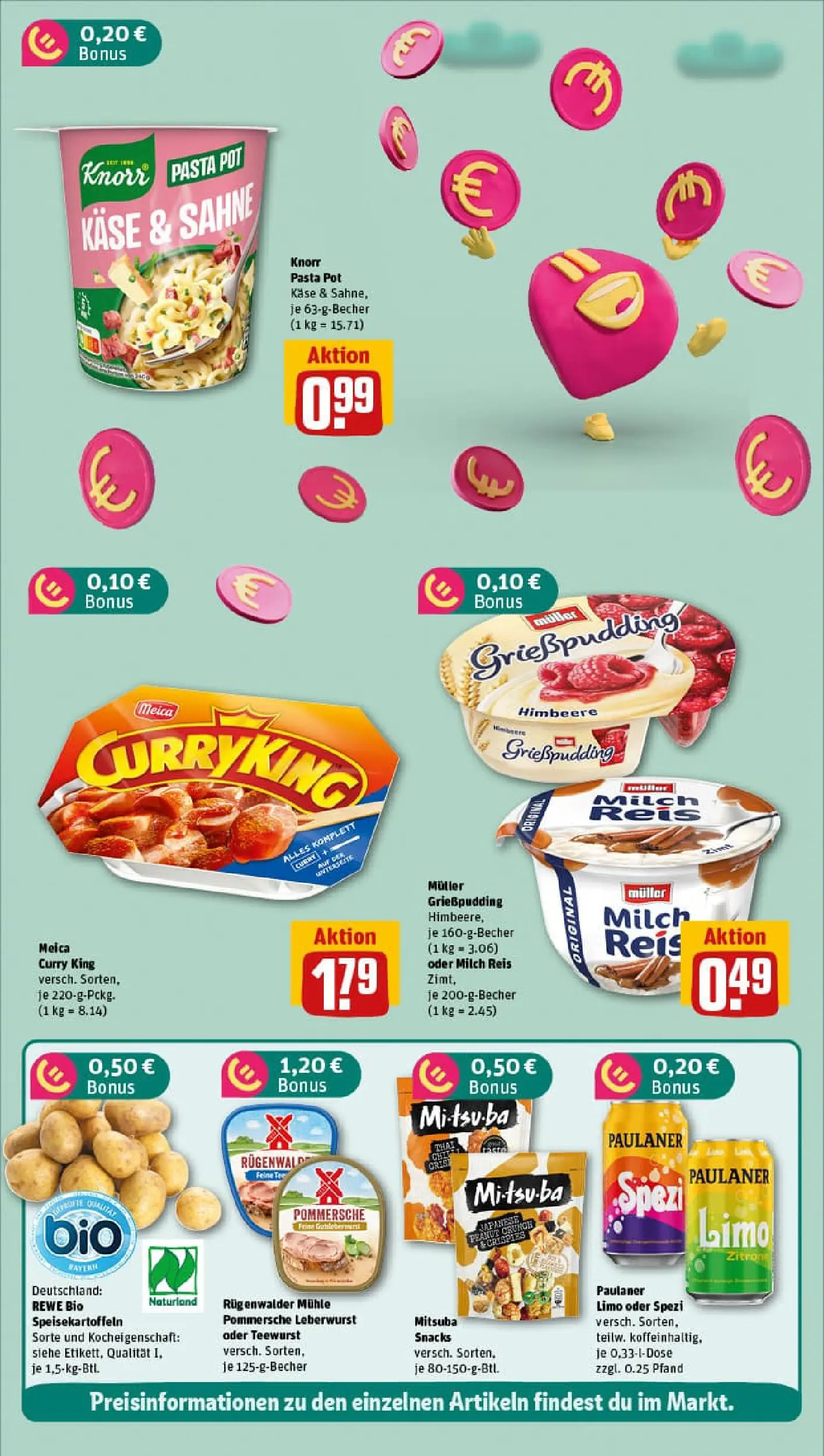 REWE Prospekt ab 04.01.2026 zum Blättern » Angebote | Seite: 3 | Produkte: Käse, Knorr, Himbeere, Sahne