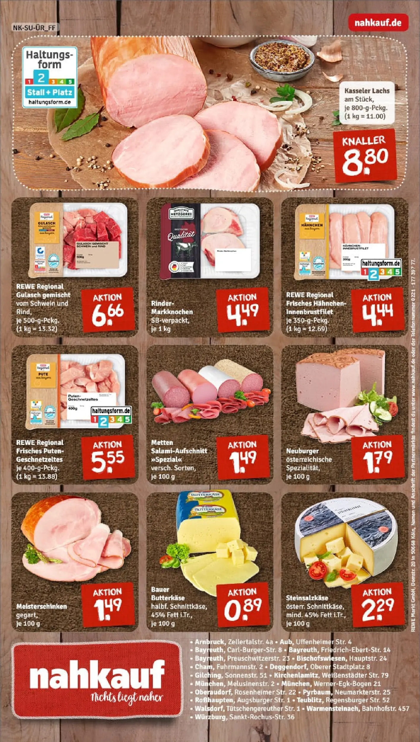 REWE Prospekt ab 04.01.2026 zum Blättern » Angebote | Seite: 8 | Produkte: Pute, Hahnchen, Lachs, Gulasch