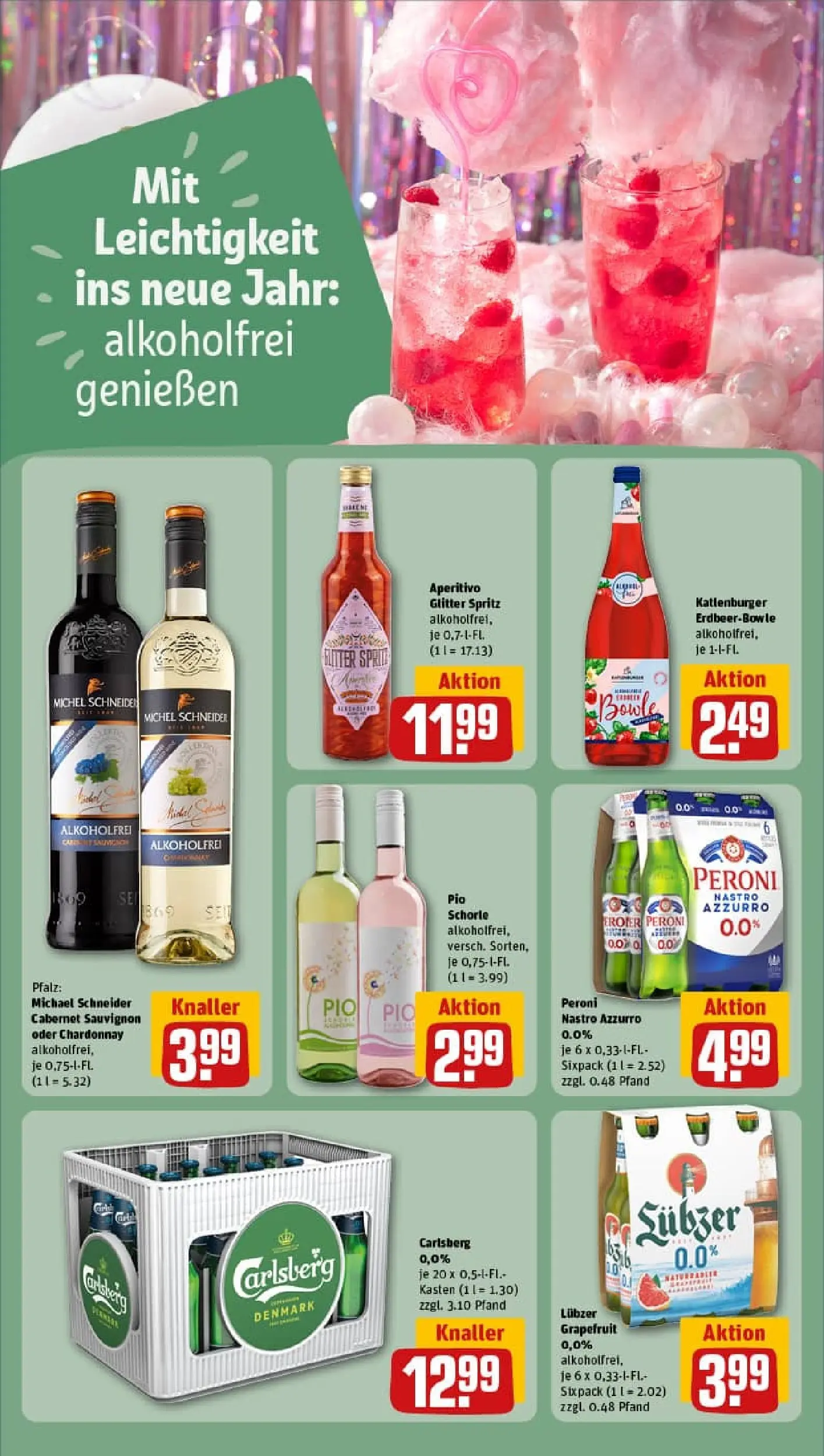 REWE Prospekt ab 04.01.2026 zum Blättern » Angebote | Seite: 16 | Produkte: Carlsberg, Grapefruit, Lubzer
