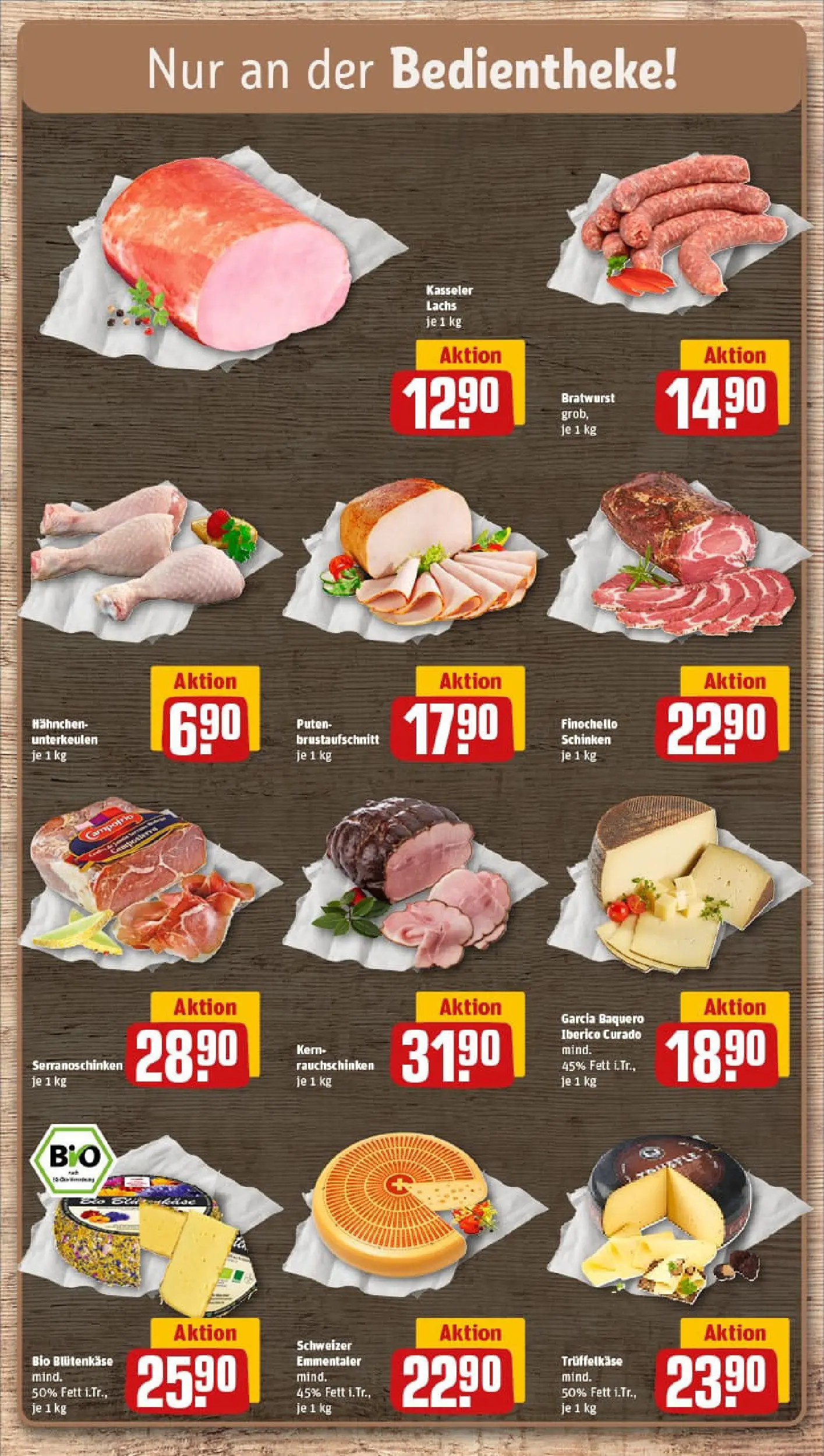 REWE Prospekt ab 04.01.2026 zum Blättern » Angebote | Seite: 8 | Produkte: Hahnchen, Bratwurst, Lachs, Schinken