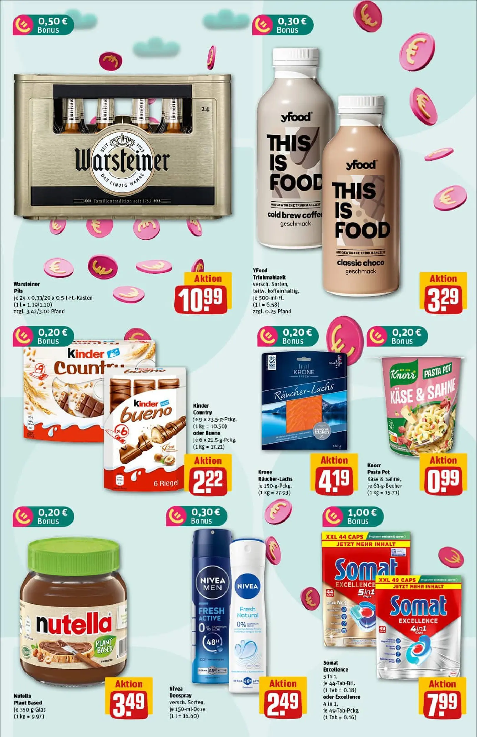 REWE Prospekt ab 04.01.2026 zum Blättern » Angebote | Seite: 5 | Produkte: Pils, Knorr, Nutella, Deospray