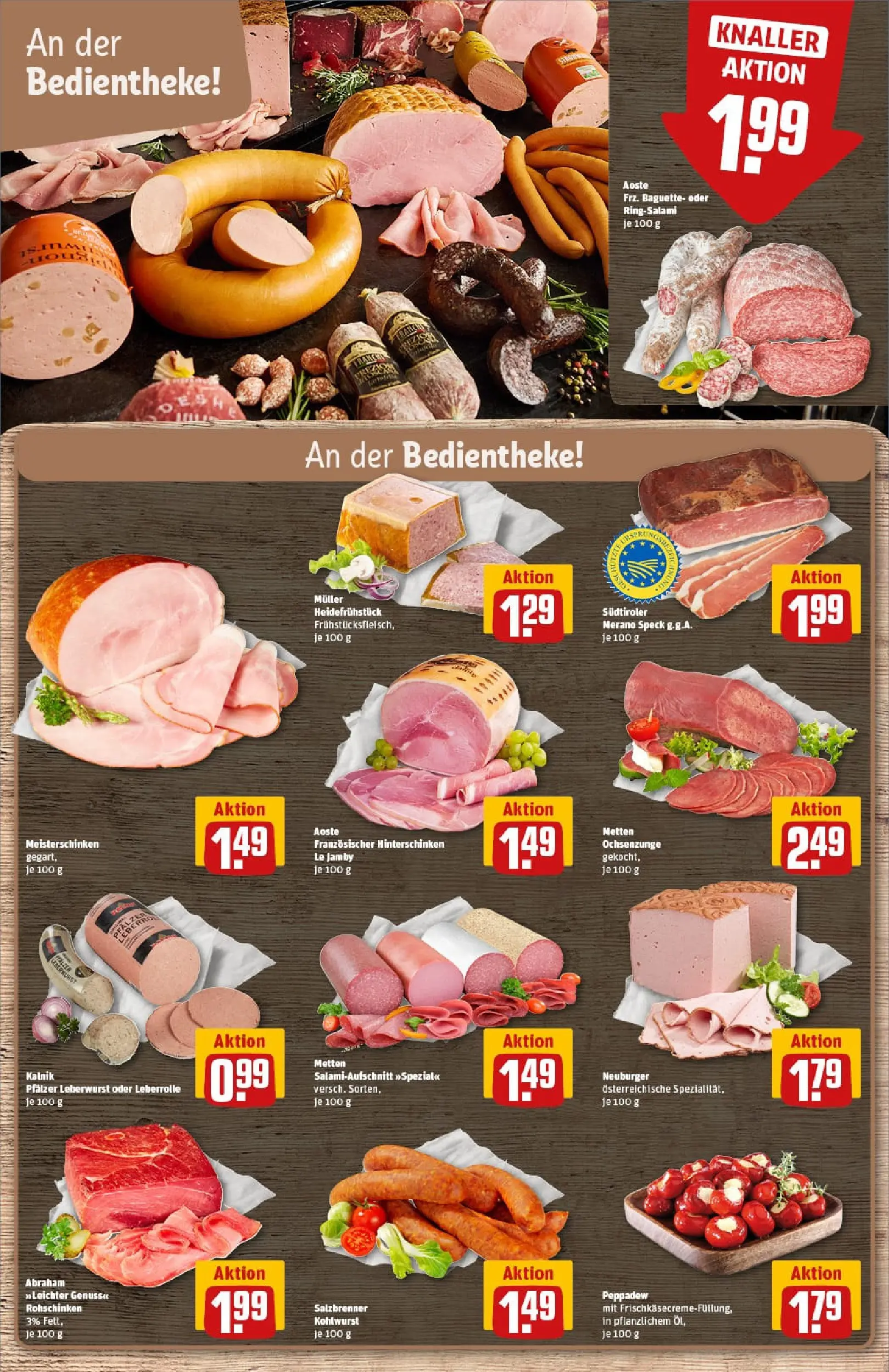 REWE Prospekt ab 04.01.2026 zum Blättern » Angebote | Seite: 10 | Produkte: Baguette, Salami