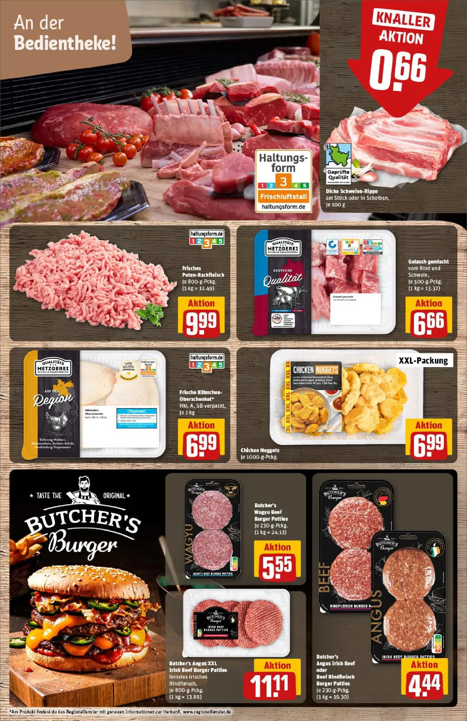 REWE Prospekt ab 04.01.2026 zum Blättern » Angebote | Seite: 8 | Produkte: Hahnchen, Burger, Gulasch, Rindfleisch
