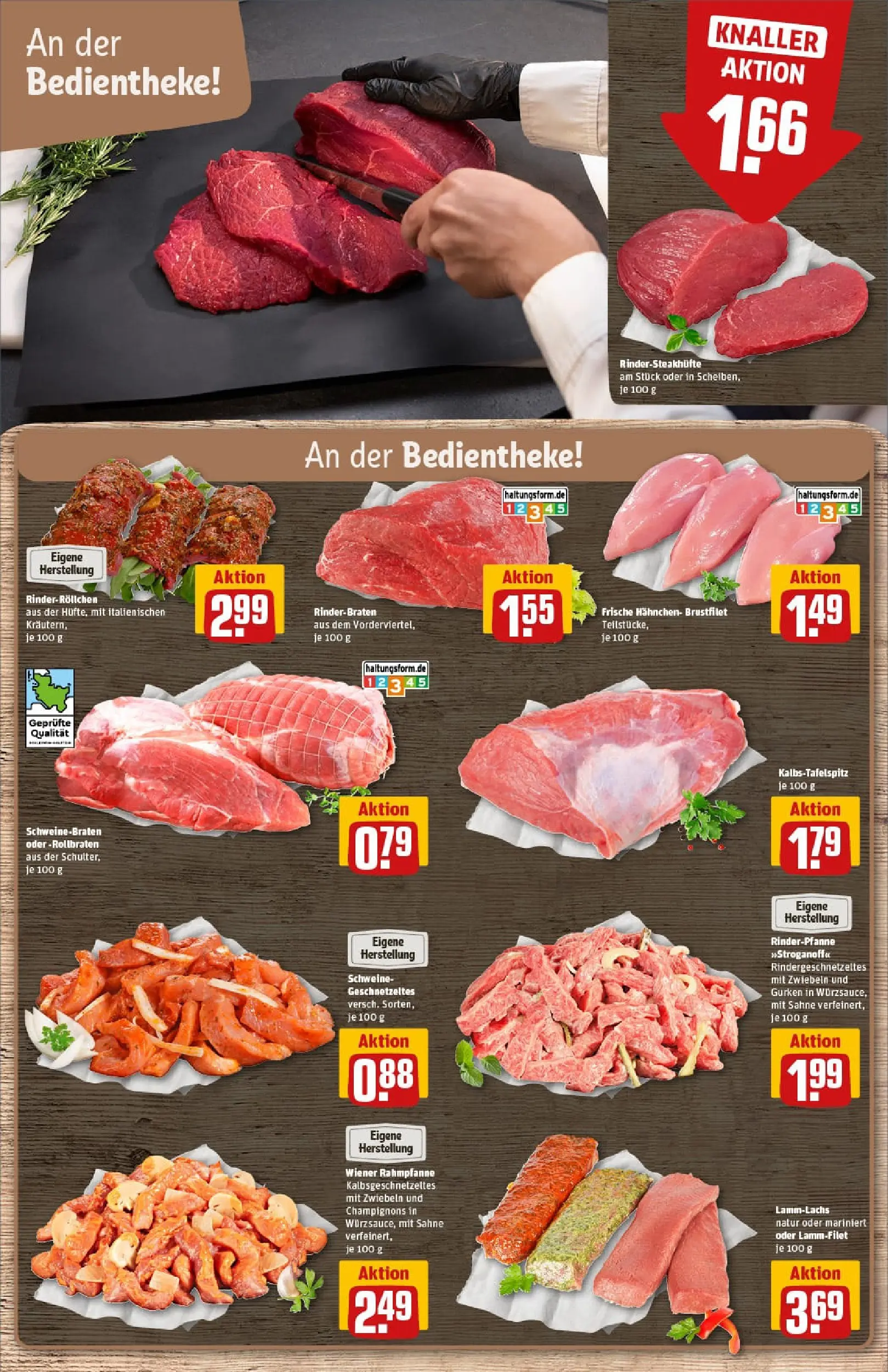 REWE Prospekt ab 04.01.2026 zum Blättern » Angebote | Seite: 9 | Produkte: Top, Rinderbraten, Sahne, Gurken